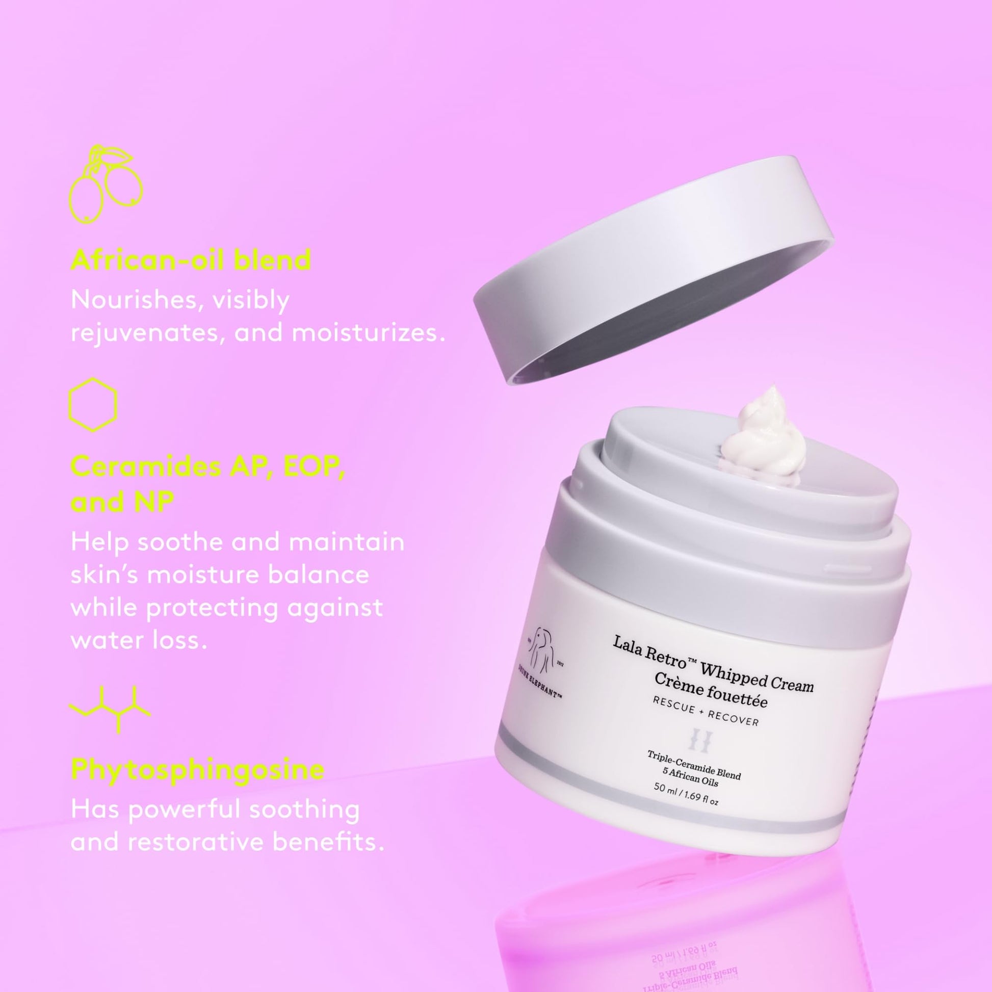 Lala Retro Whipped Cream by Drunk Elephant for Women - 1.69 oz Cream Drunk ElephantAu supplements