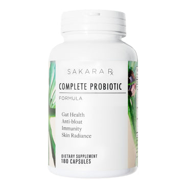 SAKARA Complete Probiotic - Prebiotics and Probiotics for Women Digestive Health Supplements, Supports Bloating, Immune System & Skin Radiance, Gut Health for Women with 3 Billion CFU's - 180 Capsules SAKARAAu supplements
