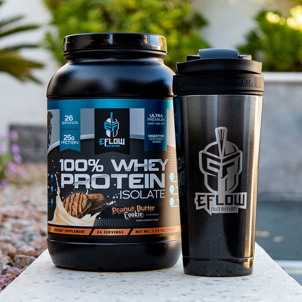 eFlow Nutrition 100% Whey Protein Isolate - Lactose-Free Digestive Enzymes Added eFlow NutritionUS supplements