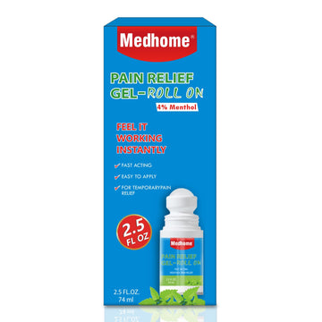 Medhome Pain Relief Roll On, Travel Size Pain Reliever, for Knee, Neck, Hip, Joint, Shoulder, Arthritis Pain Reliever, Fast Acting & Long Lasting Formula, Roll On Menthol Gel 2.5 oz (Pack of 1) MedhomeAu supplements