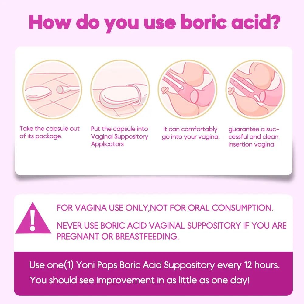 Sweet Mini Me 600mg Boric Acid Suppositories – Natural Vaginal Health Support for Women – pH Balance, Odor & Itch Relief – 30 Count Capsules GenericUS supplements