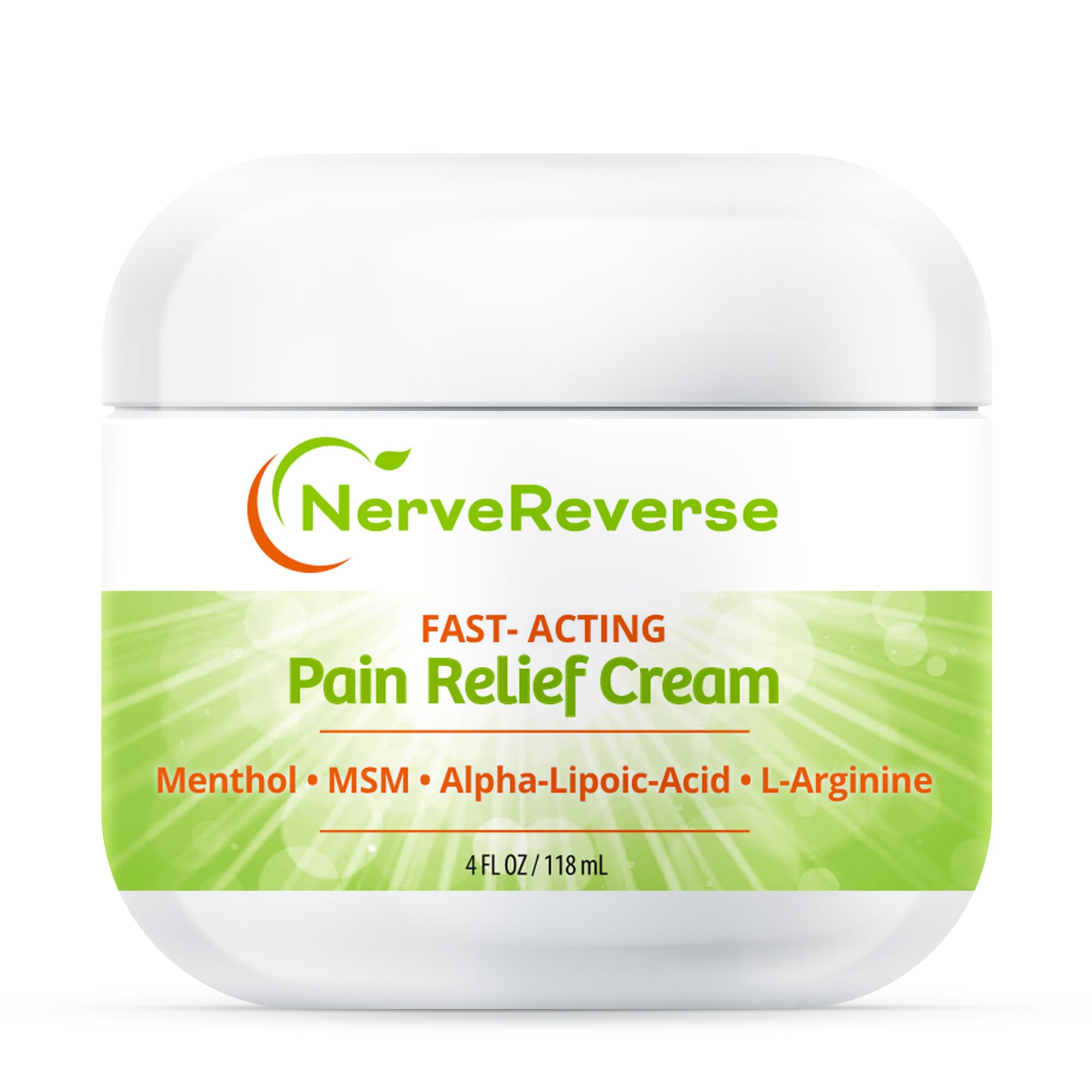 NerveReverse - Neuropathy Pain Relief Cream for feet, Hands, Legs Toes. Large 4 OZ. JAR. Fast-Acting, Maximum Strength Cream with 4% Menthol, MSM, L-Carnitine, L-Arginine, Vitamin E, Vitamin B6 NERVEREVERSE NUTRITION FOR NERVESAu supplements