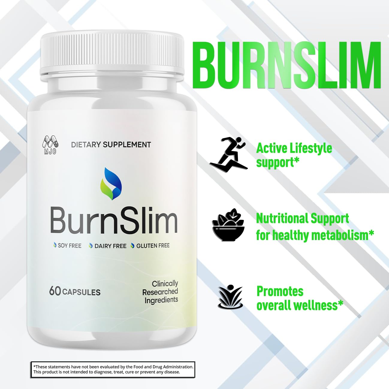 (2 Pack) Burn Slim Capsules, Official Burnslim Pills with All Natural Ingredients, Advanced Burn Slim Health and Wellness Vitamin Supplement Supporting Active Lifestyle for Women & Men (120 Capsules) MJOAu supplements