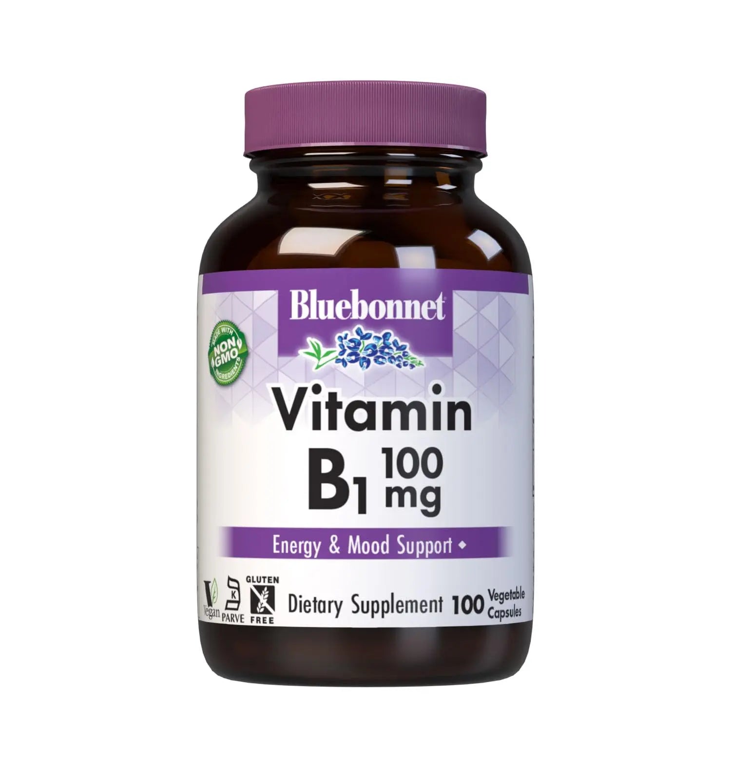 Bluebonnet Vitamin B1 100 mg - Mood Support & Energy Vitamins for Women & Men* - Thiamin HCl - Non-GMO, Vegan, Kosher BlueBonnetAu supplements