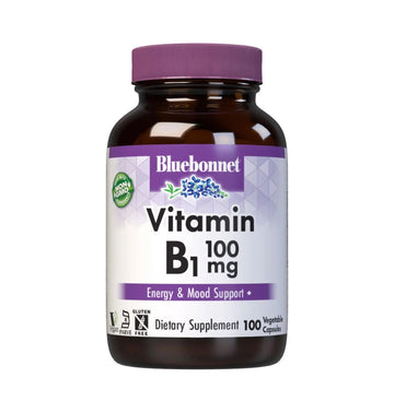 Bluebonnet Vitamin B1 100 mg - Mood Support & Energy Vitamins for Women & Men* - Thiamin HCl - Non-GMO, Vegan, Kosher BlueBonnetAu supplements