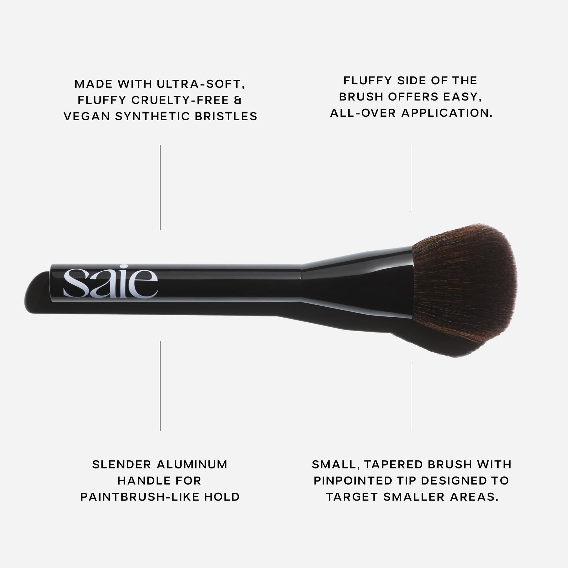 Saie Blush & Brush Duo - SuperSuede Baked Blush in Amore (.01 oz) & Powder Blush Brush - Talc-Free, Moisturizing Blush with Vegan, Fluffy Brush for Seamless Application SaieAu supplements