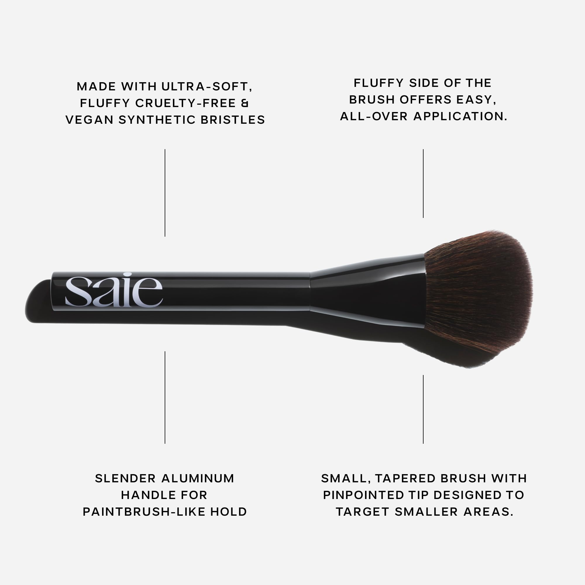 Saie Blush & Brush Duo - SuperSuede Baked Blush in Bella (.01 oz) & Powder Blush Brush - Talc-Free, Moisturizing Blush with Vegan, Fluffy Brush for Seamless Application SaieAu supplements