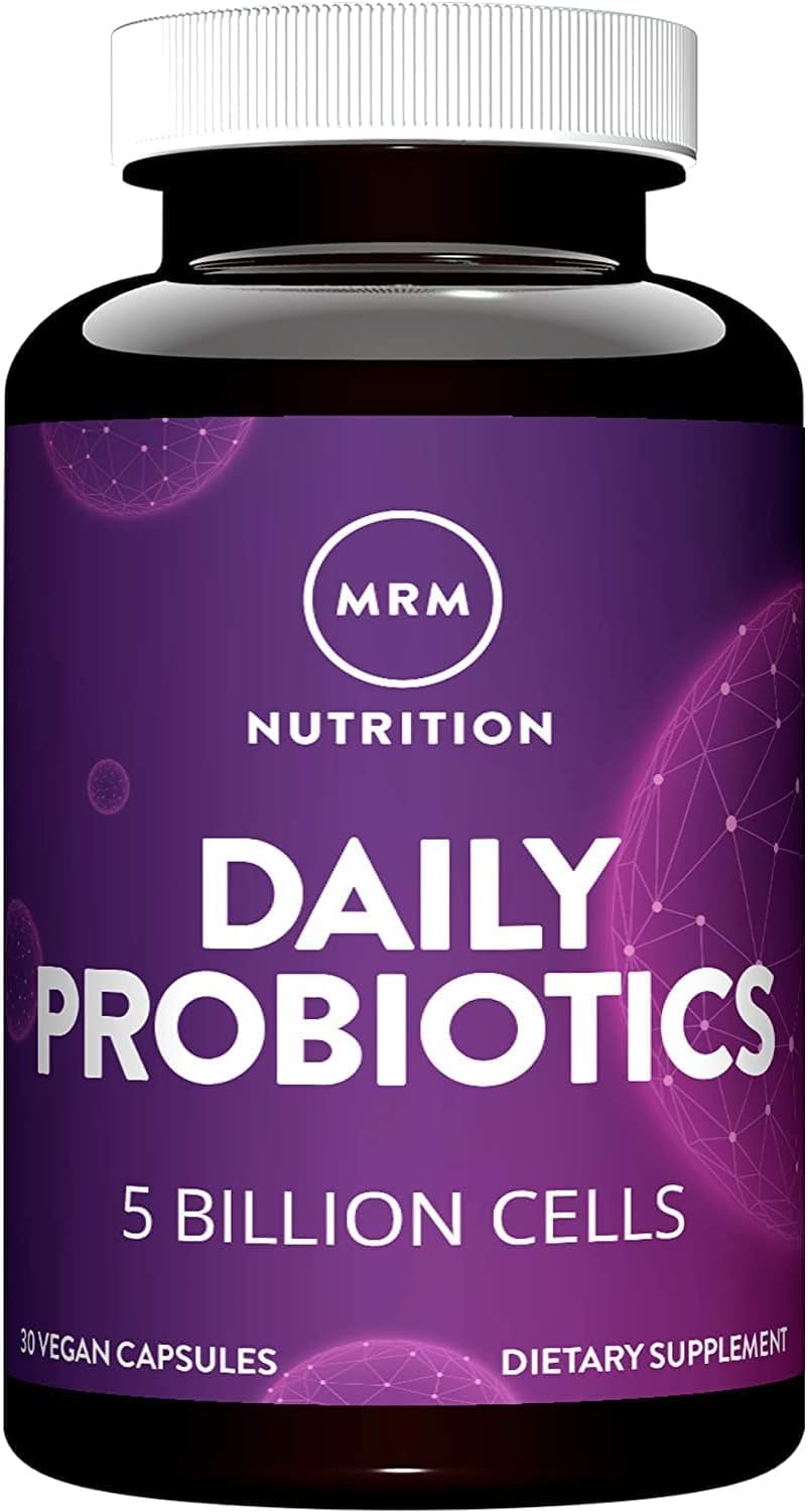 MRM Nutrition Daily Probiotics - Supports Intestinal, GI, & Immune Health for Women & Men, Prebiotic, Probiotic, & Postbiotic Supplement, 5 Billion Cells & 16 Different Strains, Vegan - 30 Servings MRMAu supplements