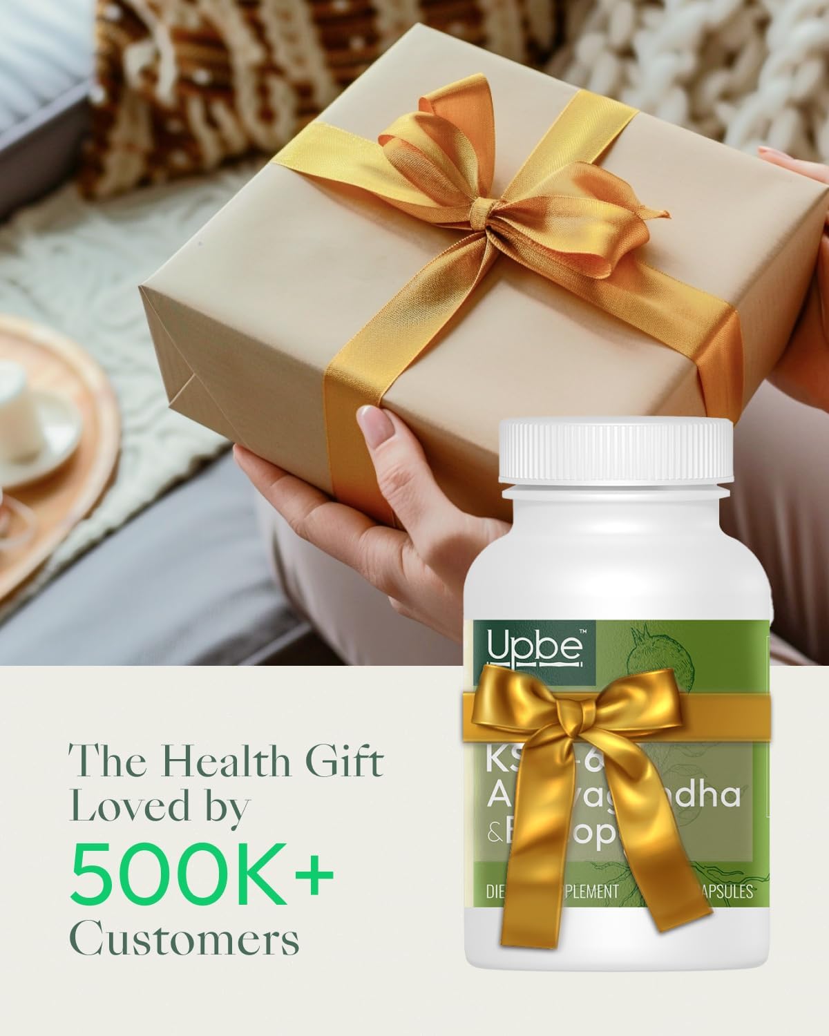 Upbe Ashwagandha Supplements for Women & Men - KSM-66® with Bacopa & Milk Thistle, 60 Vegan Capsules - Stress Relief, Mood, Cortisol Support, Extra Strength Ashwagandha Capsules UpbeAu supplements