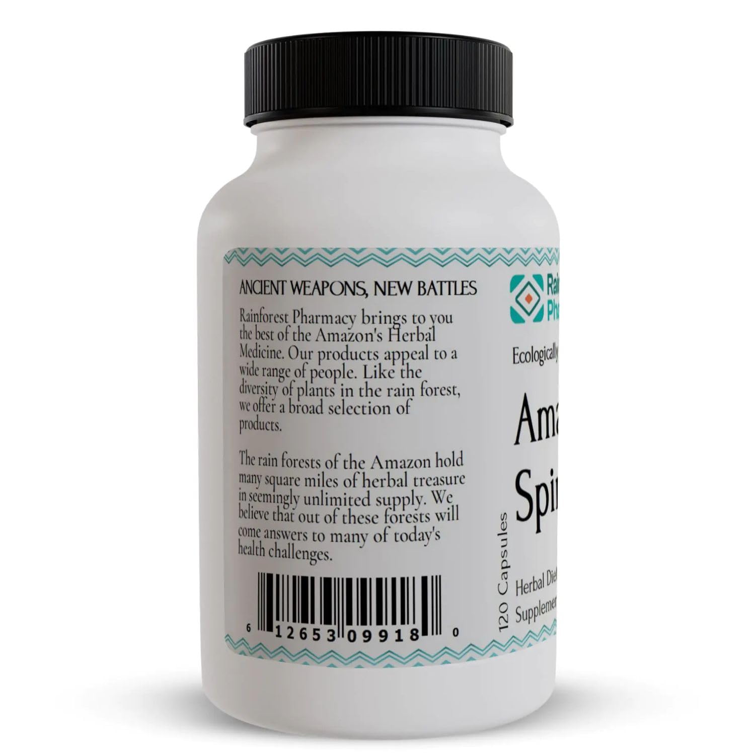 Rainforest Pharmacy Spiro Natural Herbal Supplement| 120 Vegetarian Capsules, 500 mg | Ecologically Wildcrafted Chanca Piedra & 5 Amazon Rainforest Herbs | Non-GMO Rainforest PharmacyAu supplements
