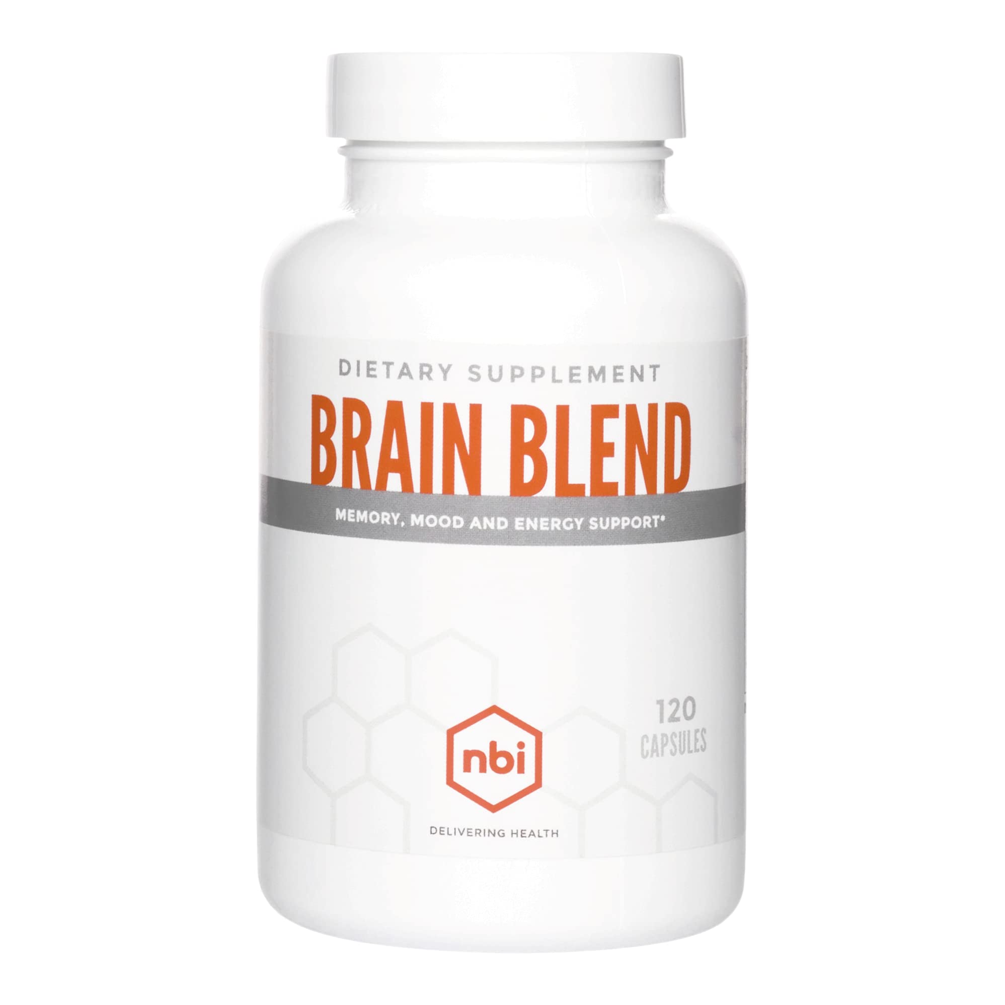 NBI Brain Blend for Memory, Focus, Concentration, Cognitive Function for Men & Women | Caffeine-Free with ALCAR, Alpha Lipoic Acid, Huperzine A, Turmeric | Nootropic | 120ct Capsules NBIAu supplements