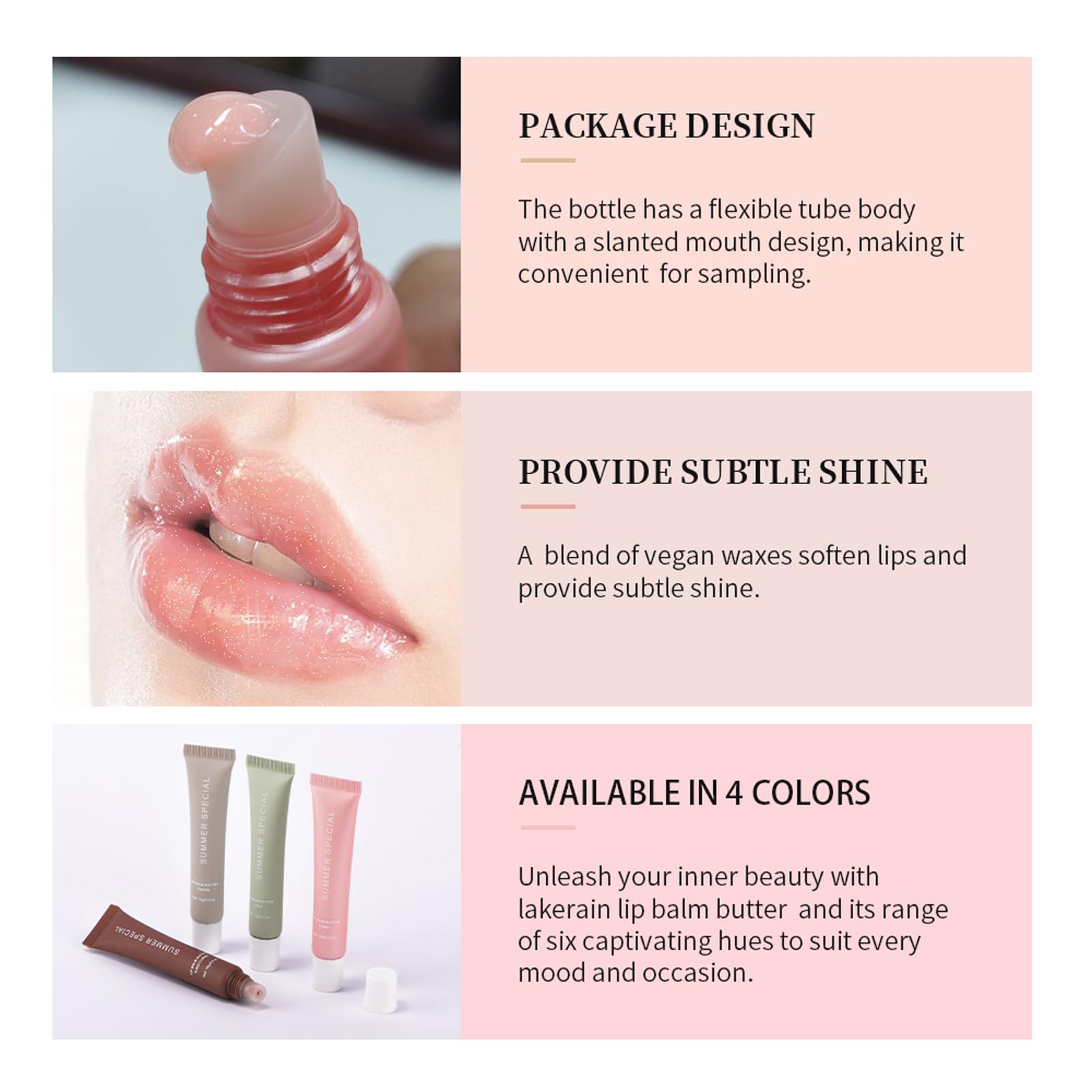 YumSova 4PCS Summer Lip Gloss Lipstick, Containing Natural Oils And Fruit Extracts, Can Soothe And Soften Dry Lips, Keep Moisture For A Long Time, And Is Not Sticky (4PCS) YumSovaAu supplements