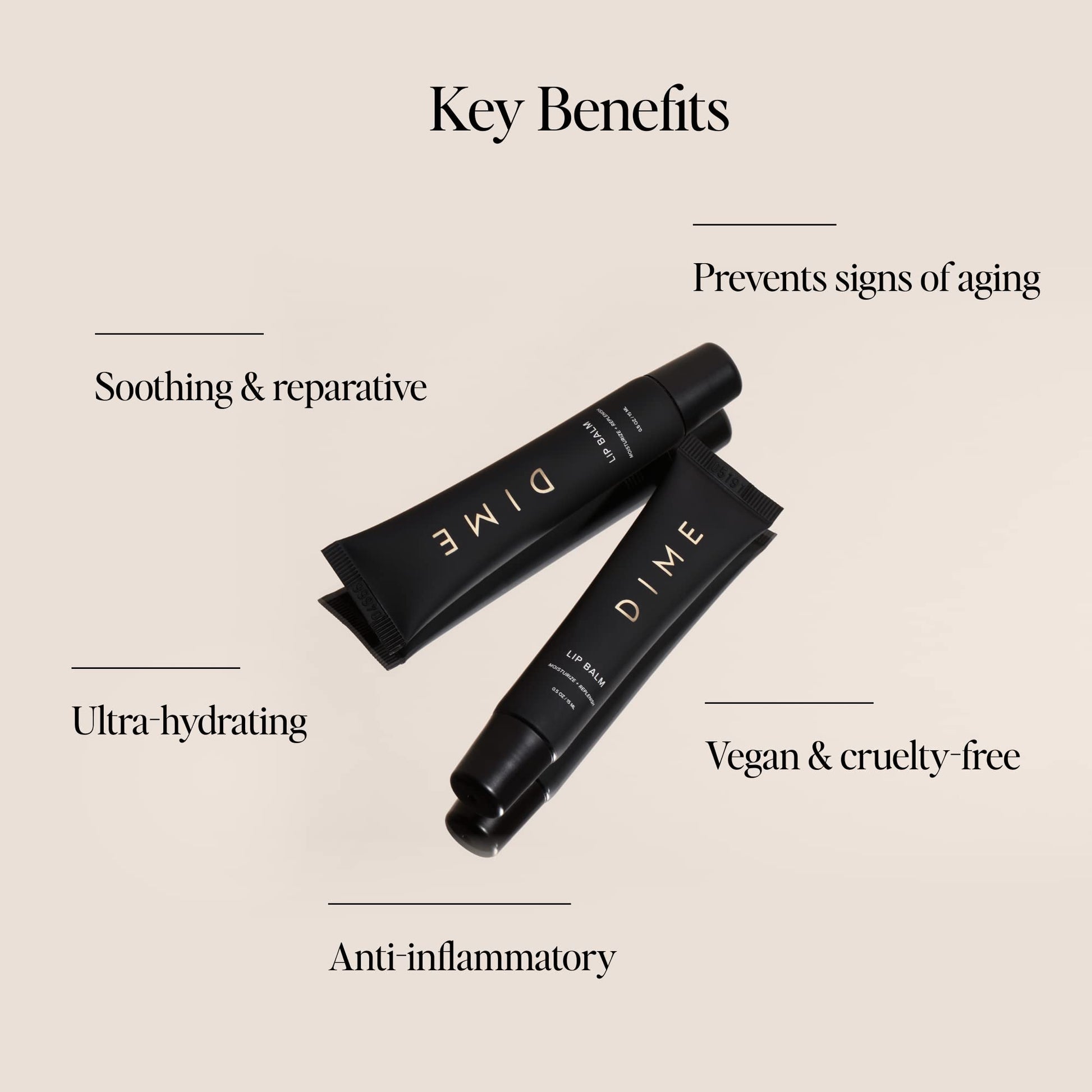DIME Beauty Lip Balm, Hydrating Lip Balm and Gloss, Vegan & Cruelty-Free, Anti-Aging Lip Care, .5 oz / 15 ml DIMEAu supplements