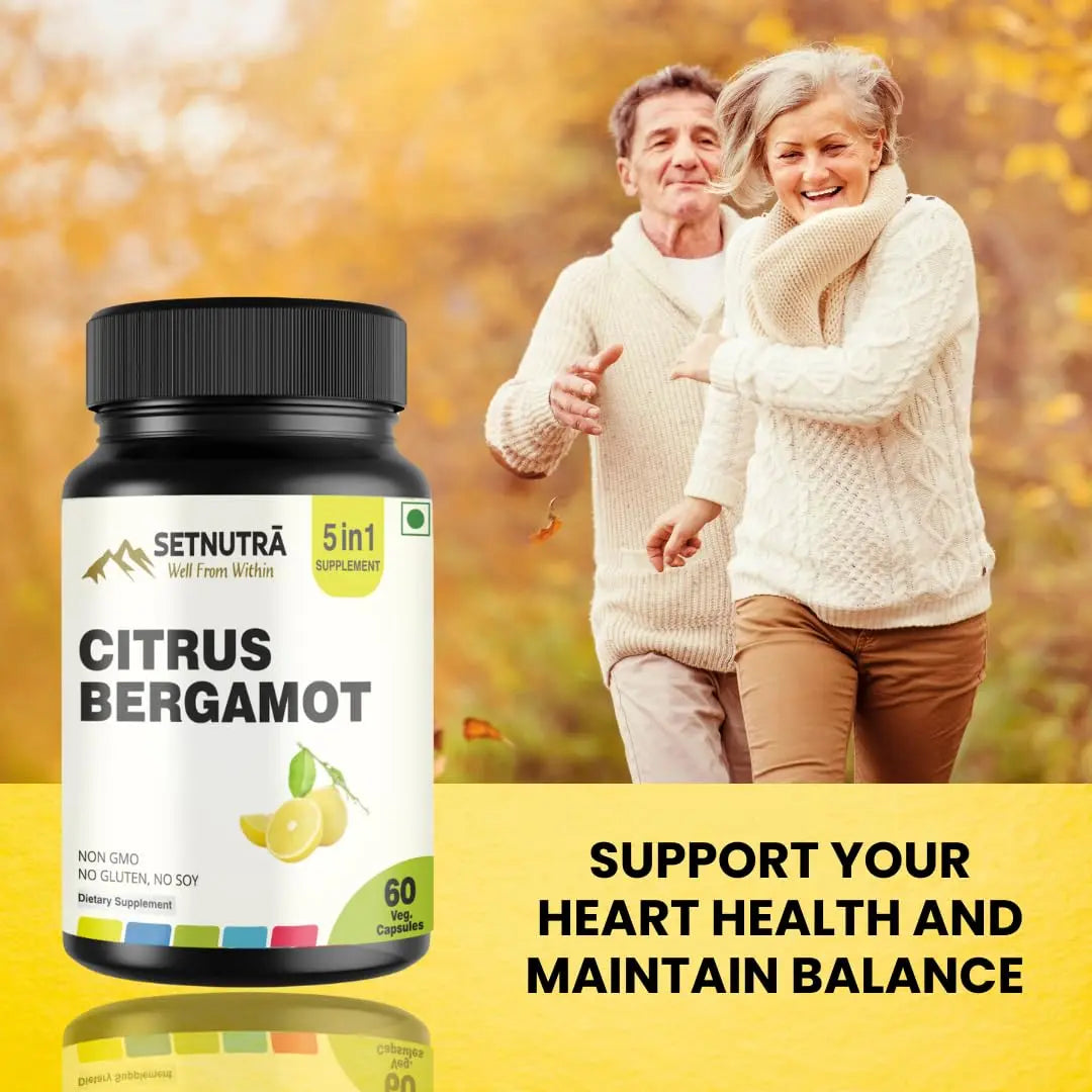 SETNUTRA Well From Within 5 in 1 Citrus Bergamot Supplement with Black Chokeberry Olive Leaf Niacin & Black Pepper | Heart Health Support Antioxidant Boost | Non GMO Gluten Free Capsules (60 Count) SETNUTRA Well From WithinAu supplements