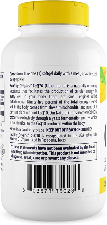 Healthy Origins CoQ10 (Kaneka Q10), 300 mg - Heart Health & Energy Supplement Healthy OriginsUS supplements