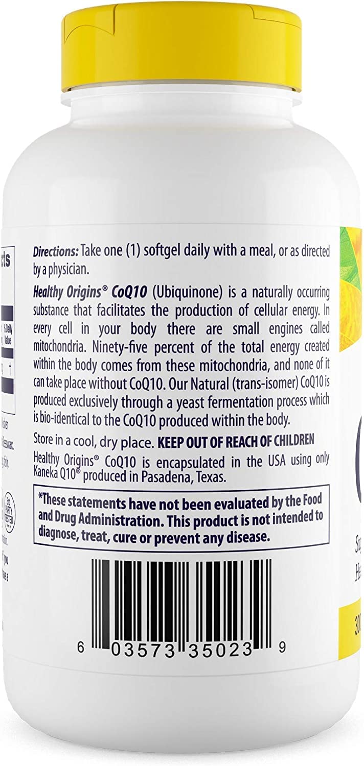 Healthy Origins CoQ10 (Kaneka Q10), 300 mg - Heart Health & Energy Supplement Healthy OriginsUS supplements