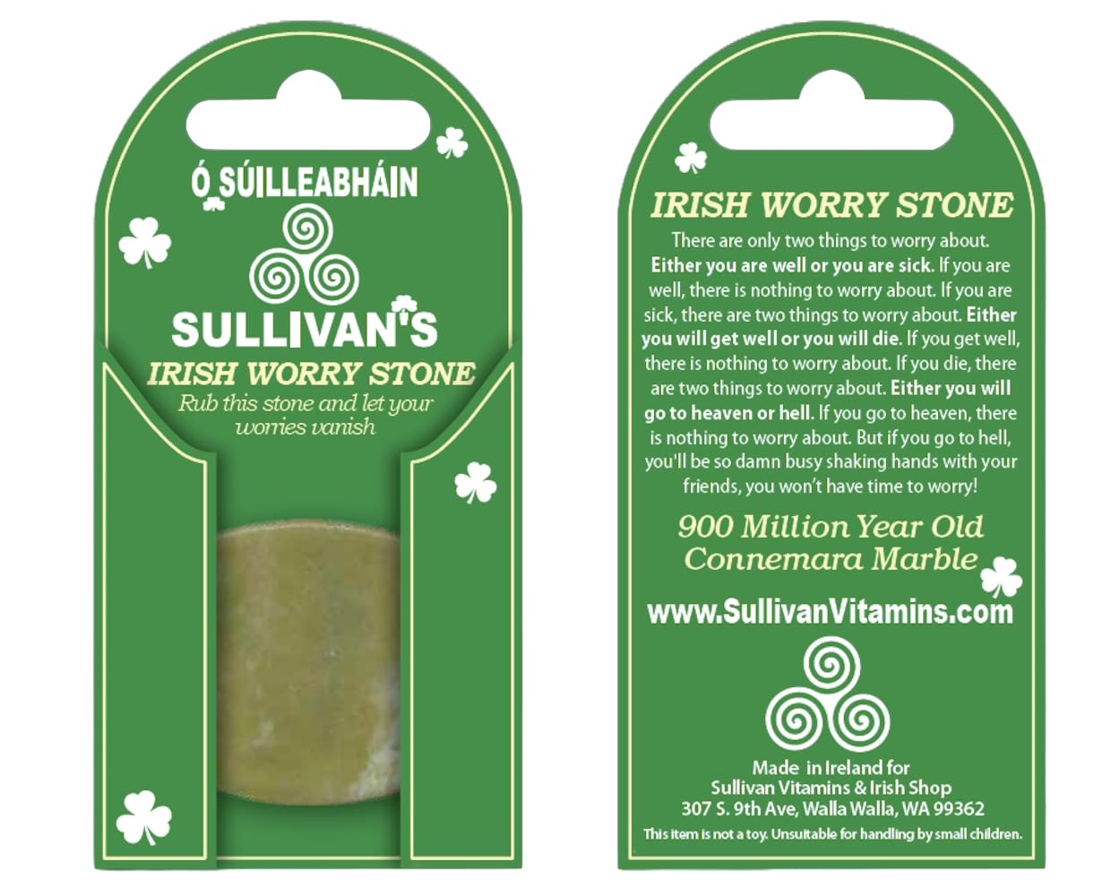 Ó SÚILLEABHÁIN SULLIVAN’S Connemara Marble Worry Stone 100% Irish MADE IN IRELAND Ó SÚILLEABHÁIN SULLIVAN’SAu supplements