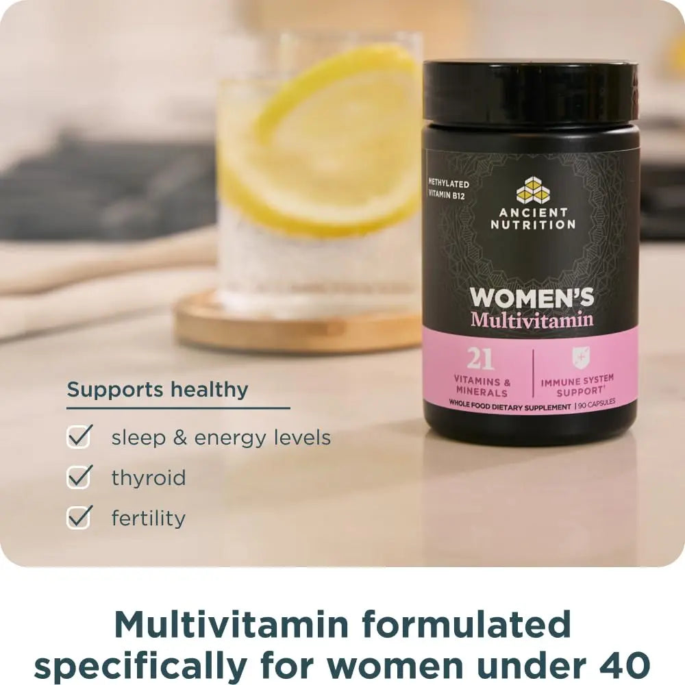 Ancient Nutrition Multivitamin for Women, Multi Women's, Methylated Vitamin D, C, B12, Zinc, Magnesium Ancient NutritionAu supplements