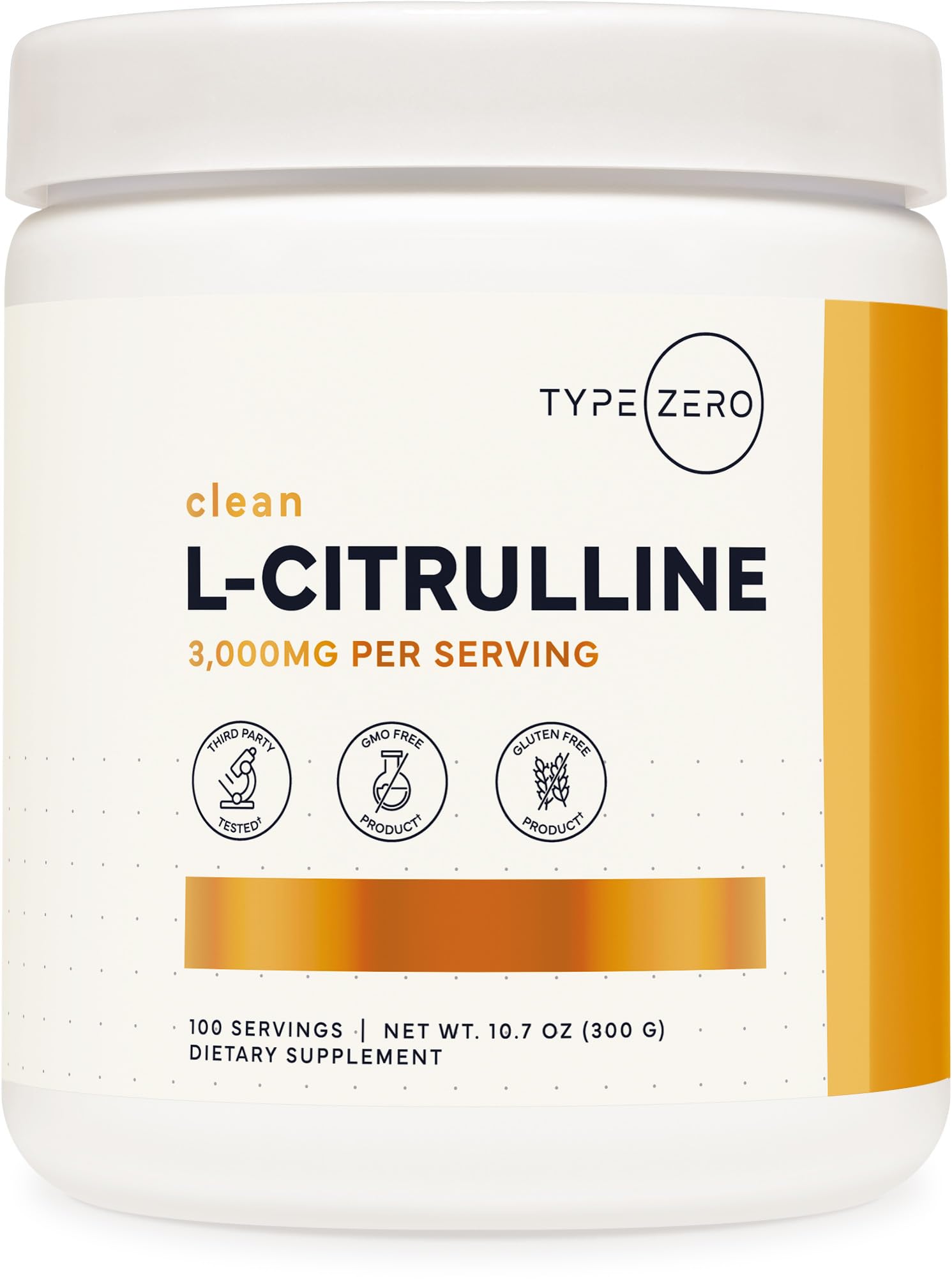 Type Zero L-Citrulline Base Powder, 3,000mg Per Serving - 100 Servings Type ZeroUS supplements