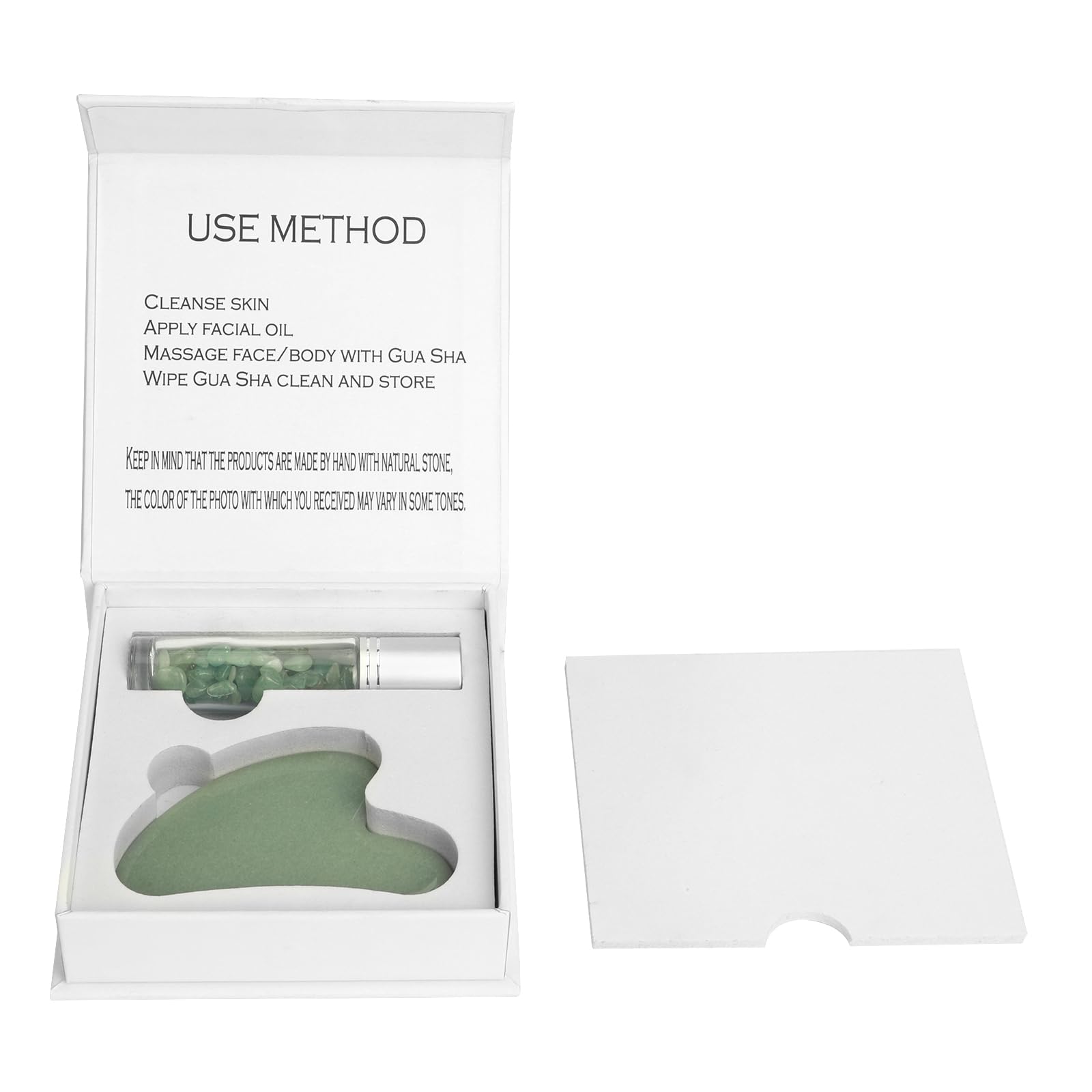 Padime 2 pcs | Premium Set | Real Jade Gua Sha Tool for Facial Skin Care + Glass Bottle for Your Oil PadimëAu supplements