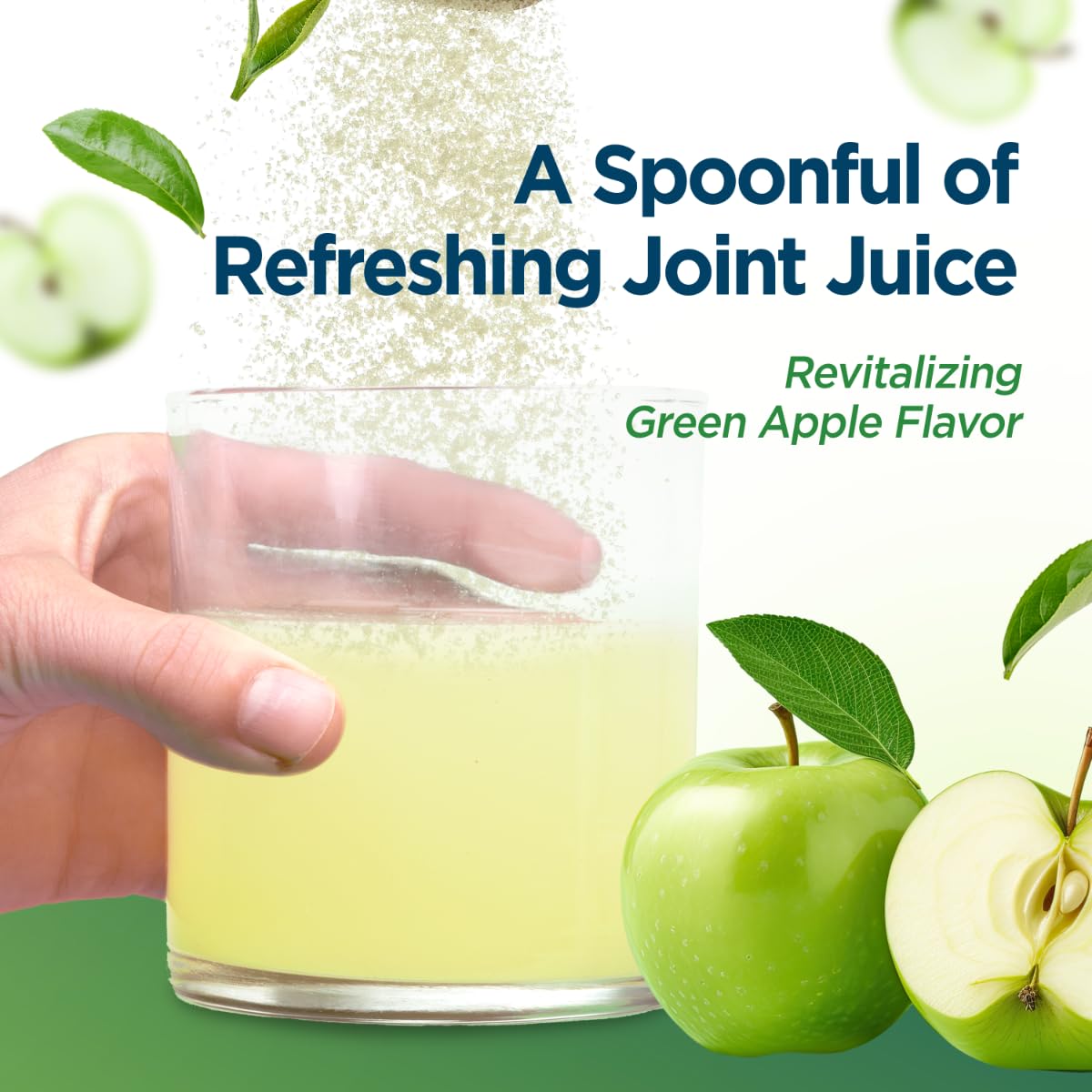 Holiday Gift Set, Joint Support with Univestin®, Glucosamine, Chondroitin & MSM — Bottle & Frother Included, Green Apple Flavor, 30 Servings UniveraAu supplements