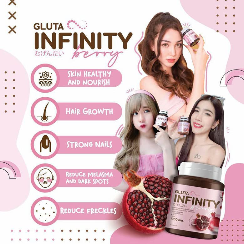 Gluta Infiniy 1000mg L-Glutathione Supplement Tripeptide Fish Collagen L-Glutamine Ascorbic Alizée SpaUS supplements