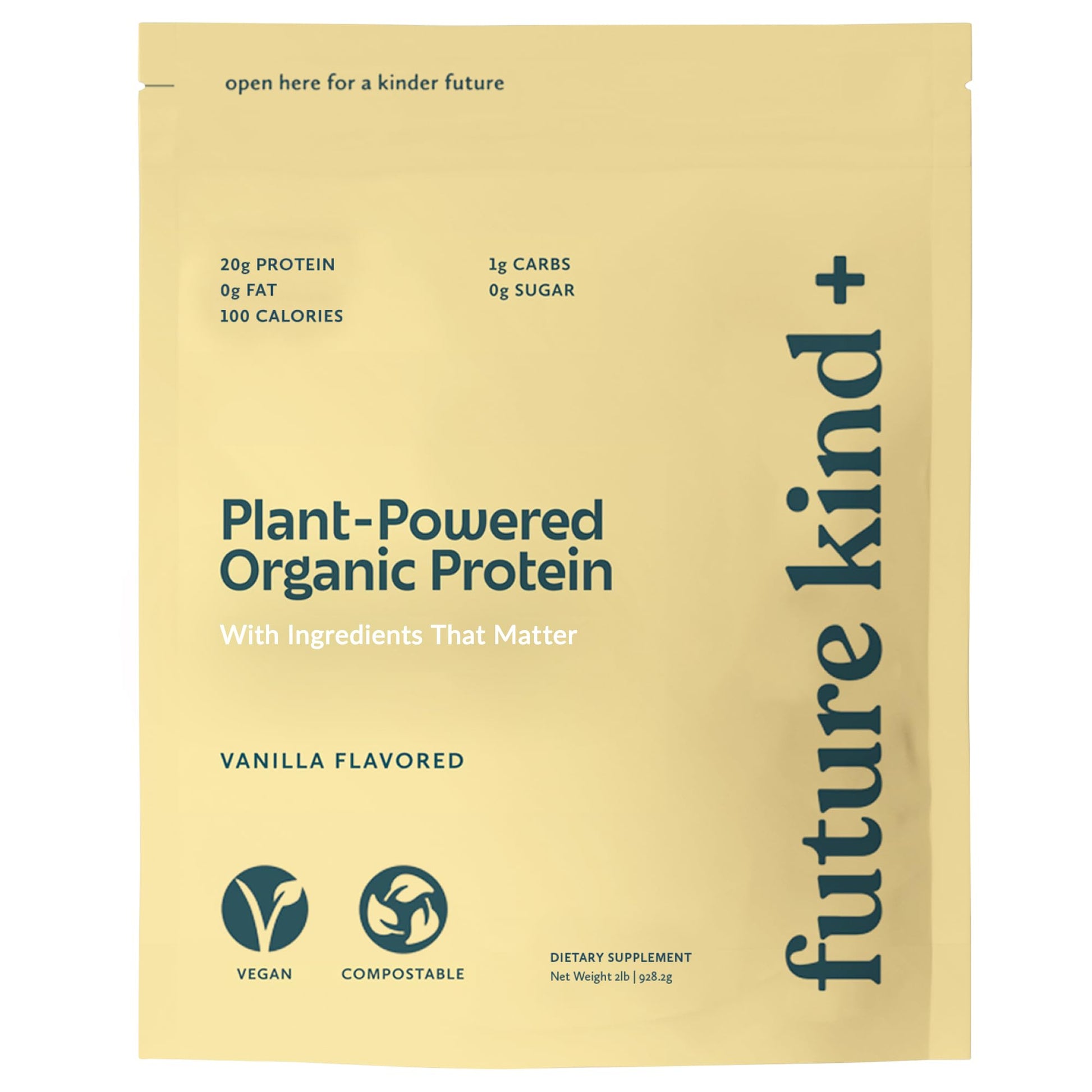Future Kind Vegan Protein Powder, Vanilla, Pea Plant Protein for Lean Muscle with Iron & Fiber, Whey-Free, Sugar-Free, Soy-Free, Non-Dairy (34 Servings) Future KindAu supplements
