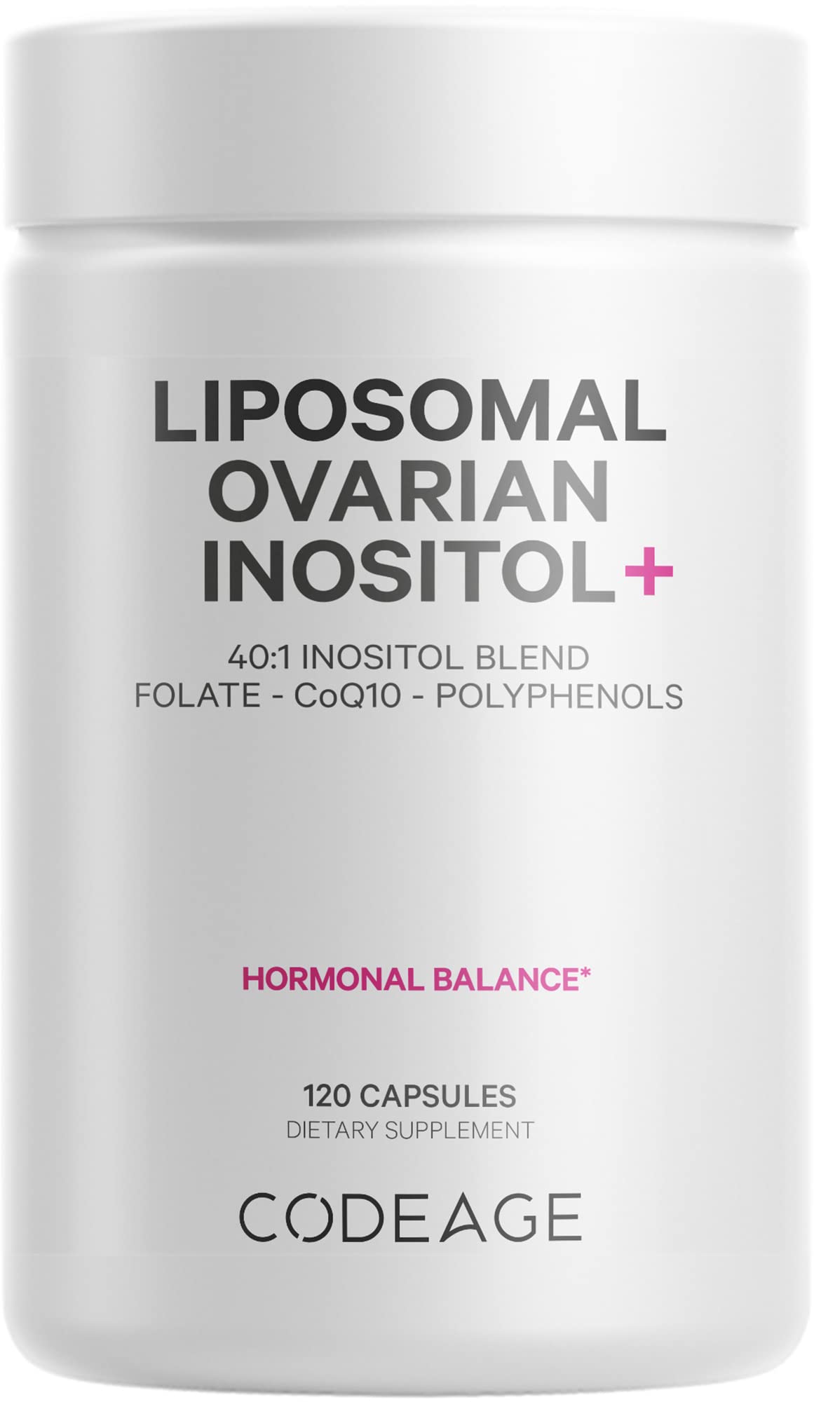 Codeage Liposomal Ovarian Inositol + Supplement - Myo-Inositol, D-Chiro-Inositol CodeageUS supplements