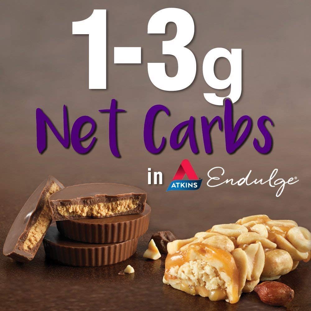 Atkins Peanut Caramel Cluster Bar, Dessert Favorite, High in Fiber, 3g Net Carb, 1g Sugar AtkinsUS supplements