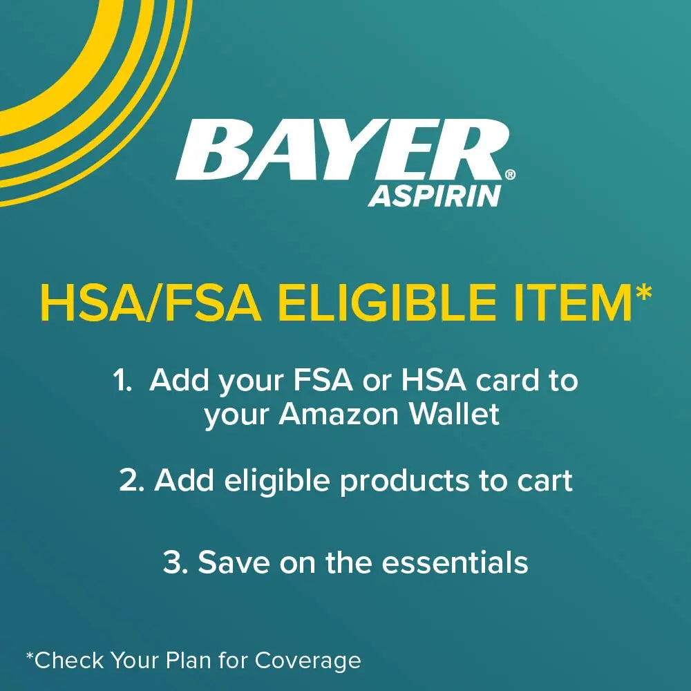 Bayer Aspirin Low Dose 81 mg, Enteric Coated Tablets, Doctor Recommended, Secondary Prevention of Cardiovascular Disease, 300 Safety Coated Tablets (Packaging may vary) BayerAu supplements