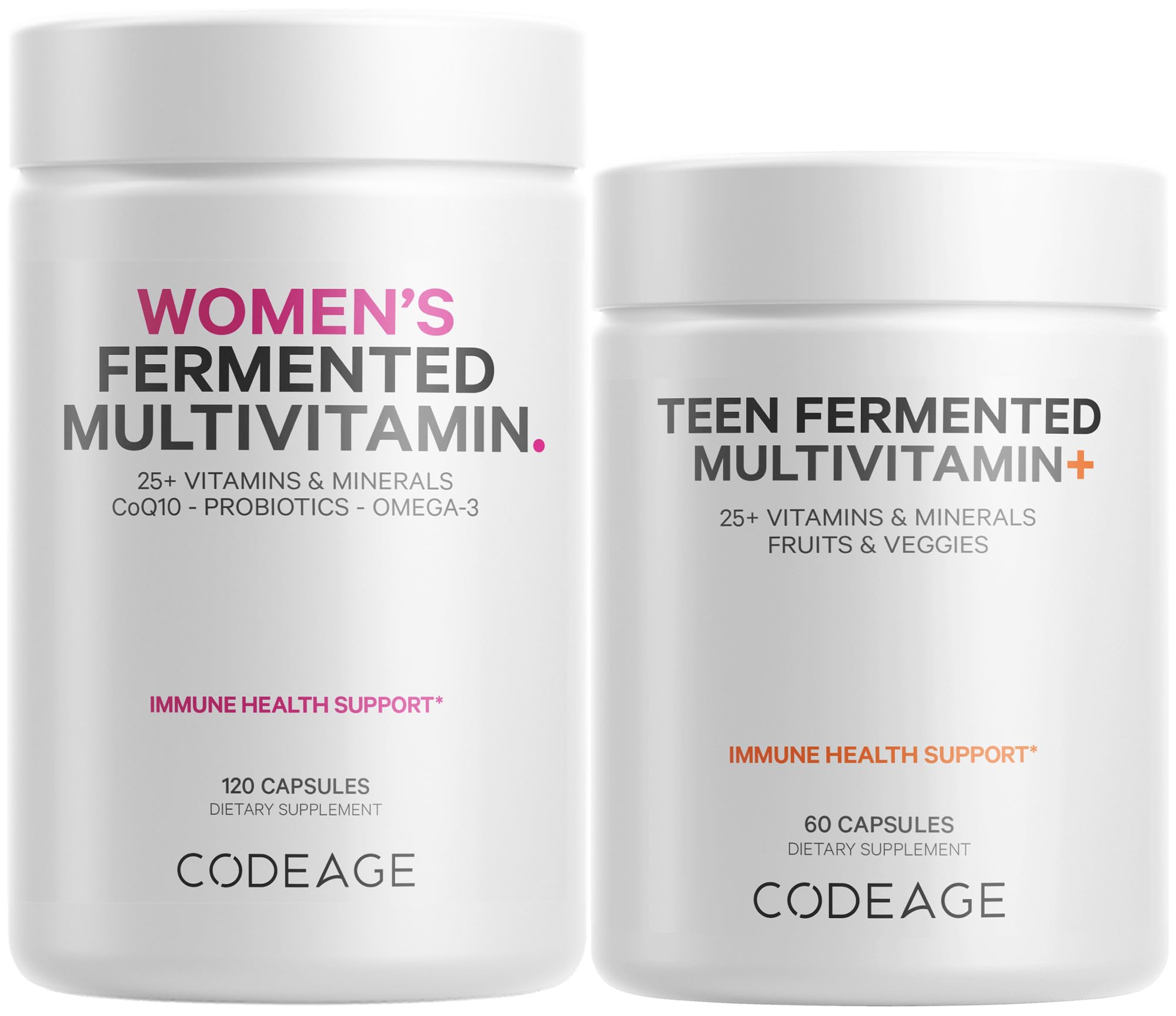 Codeage Immune Support Bundle Multivitamin for Women + Multivitamin for Teens CodeageAu supplements