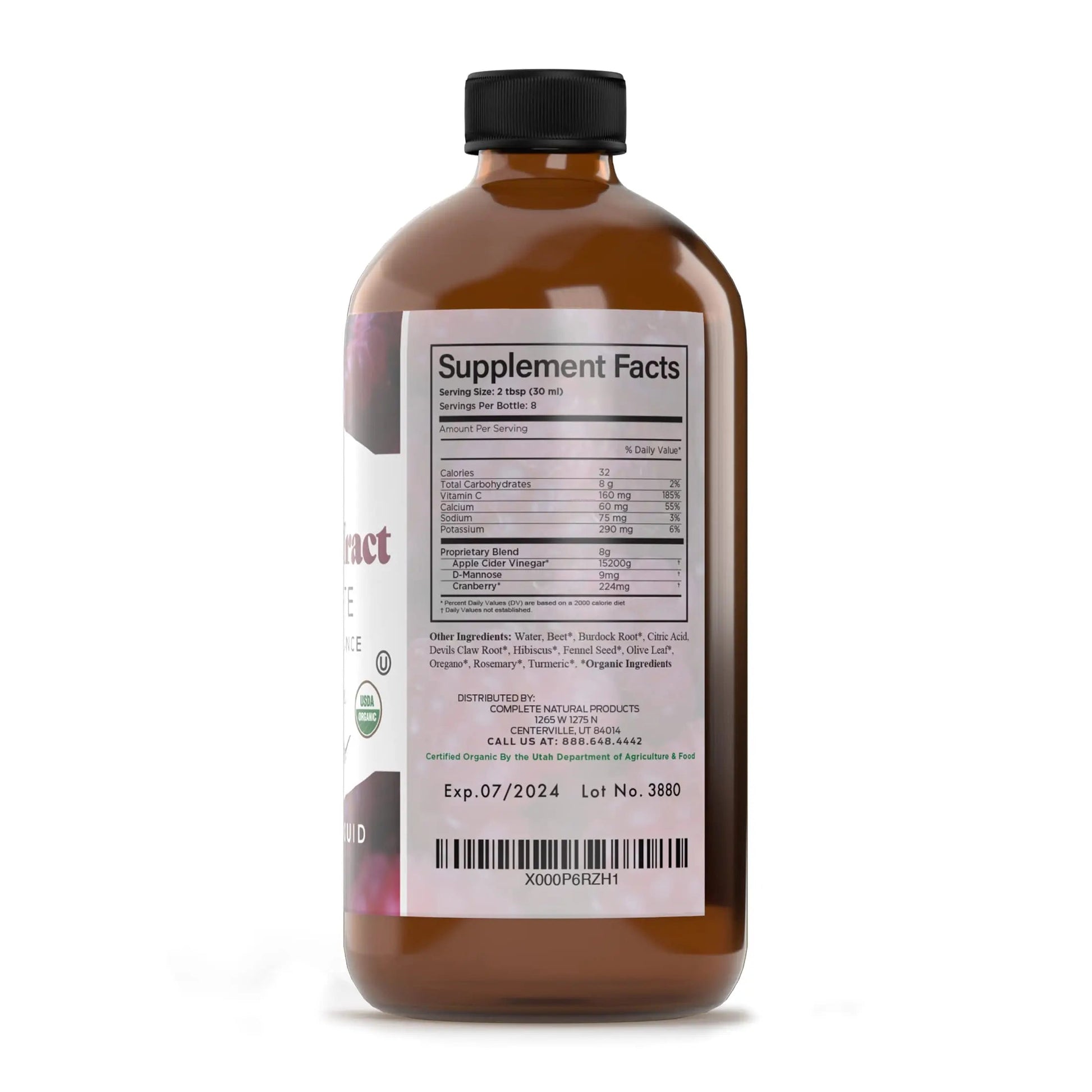 Complete Natural Products Urinary Tract Complete 8oz - Liquid Supplement for a Urinary Tract Cleanse, Defense, Health, and Treatment with Organic Cranberry & Organic D-Mannose Complete Natural ProductsAu supplements
