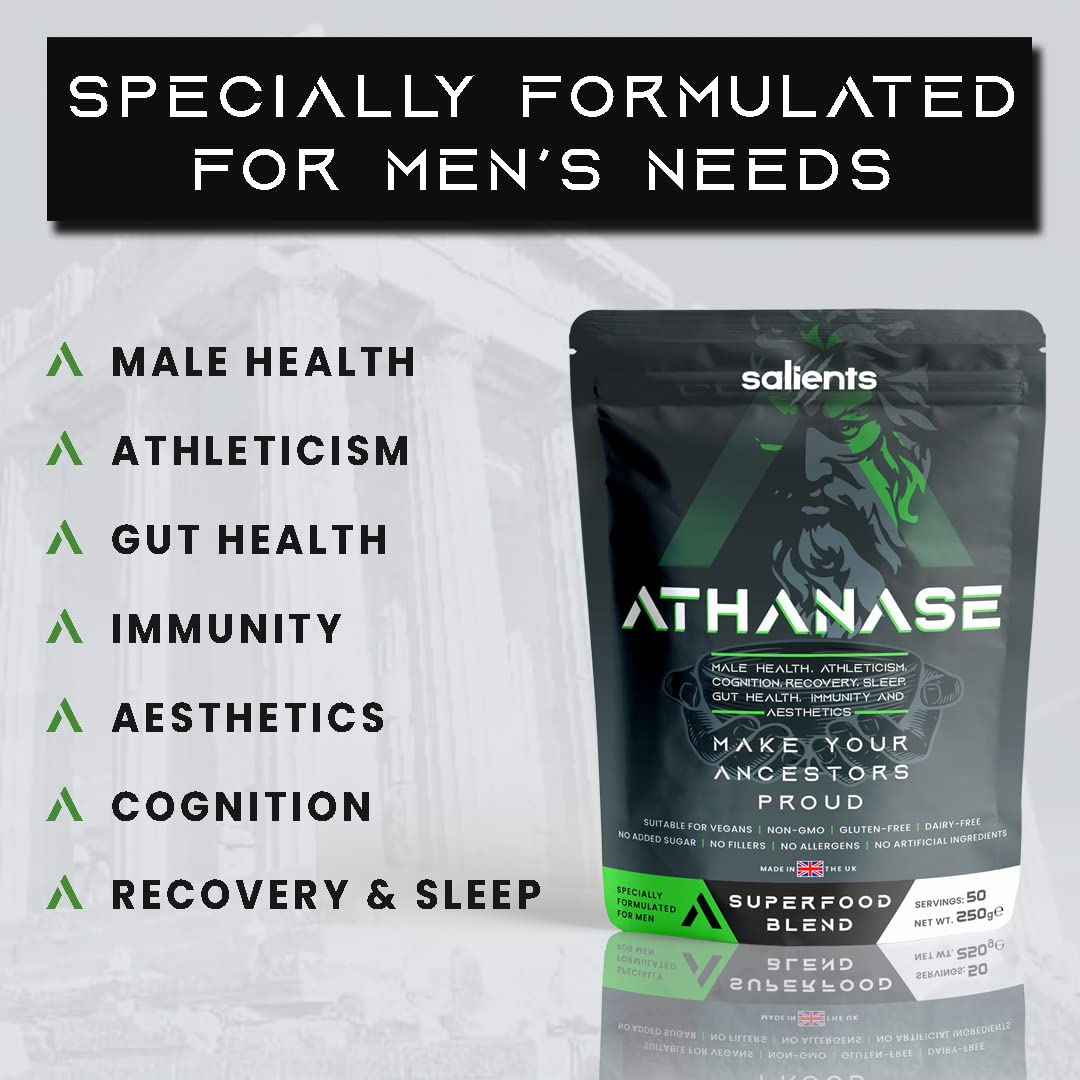 SALIENTS® ATHANASE® | Men's Super Greens Powder | Superfood Powder Blend SalientsUS supplements