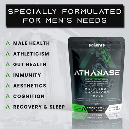 SALIENTS® ATHANASE® | Men's Super Greens Powder | Superfood Powder Blend SalientsUS supplements