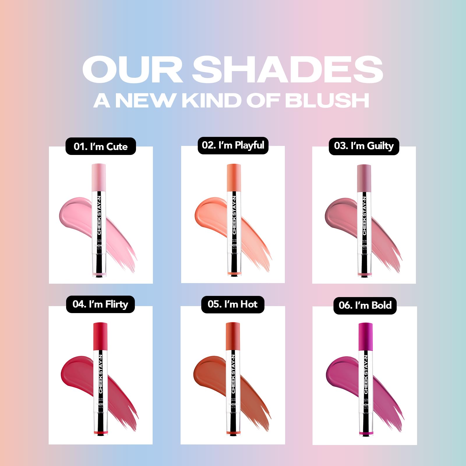 Sacheu Cheek STAY-N Liquid Blush for Cheeks — High Pigment, Buildable, Lightweight Cream Blush for Dewy & Radiant Flushed Cheeks — Long-lasting & Cruelty Free, I'm Playful SacheuAu supplements
