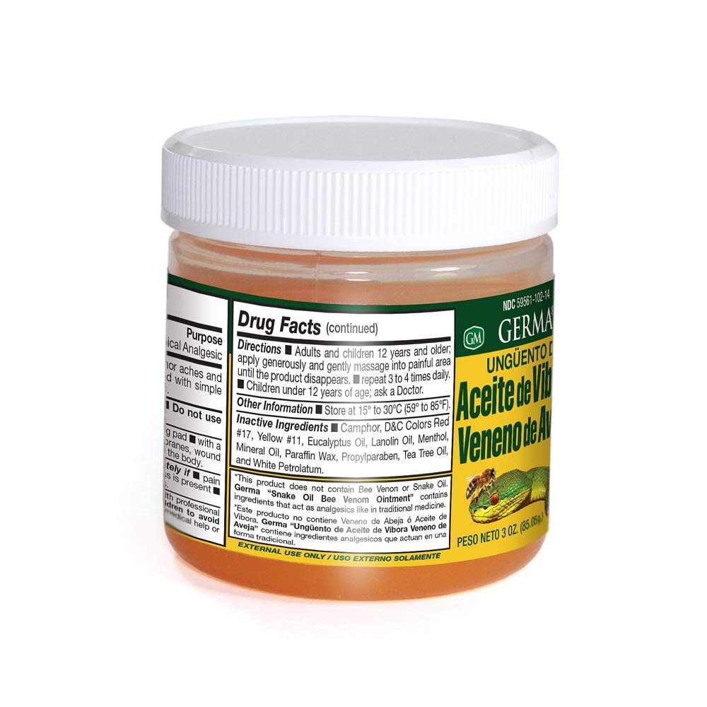 Aceite de Vibora con Veneno de Aveja 3 oz. GermaAu supplements