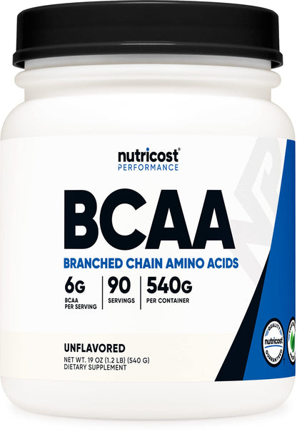 Nutricost BCAA Powder 2:1:1 (Unflavored, 90 Servings) - Branched Chain Amino Acids NutricostUS supplements