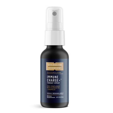 Quicksilver Scientific Immune Charge+ Zinc Throat Spray - Immune Support Liquid Supplement with Quercetin - 'Throat Coat' with Liposomal Absorption Technology (0.9 fl oz / 27ml) Quicksilver ScientificUS supplements