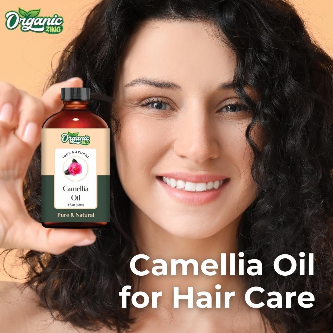 Organic Zing Camellia (Camellia Japonica) Oil | Pure & Natural Carrier Oil for Skincare, Hair Care & Massage ORGANIC ZINGAu supplements