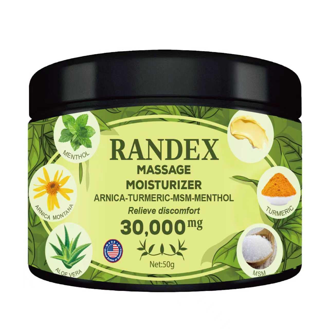 RANDEX 30000MG Organic Massage Moisturizer - Muscles,Joints,Knees, Shoulders,Body, Extra Strength- Natural RANDEXAu supplements