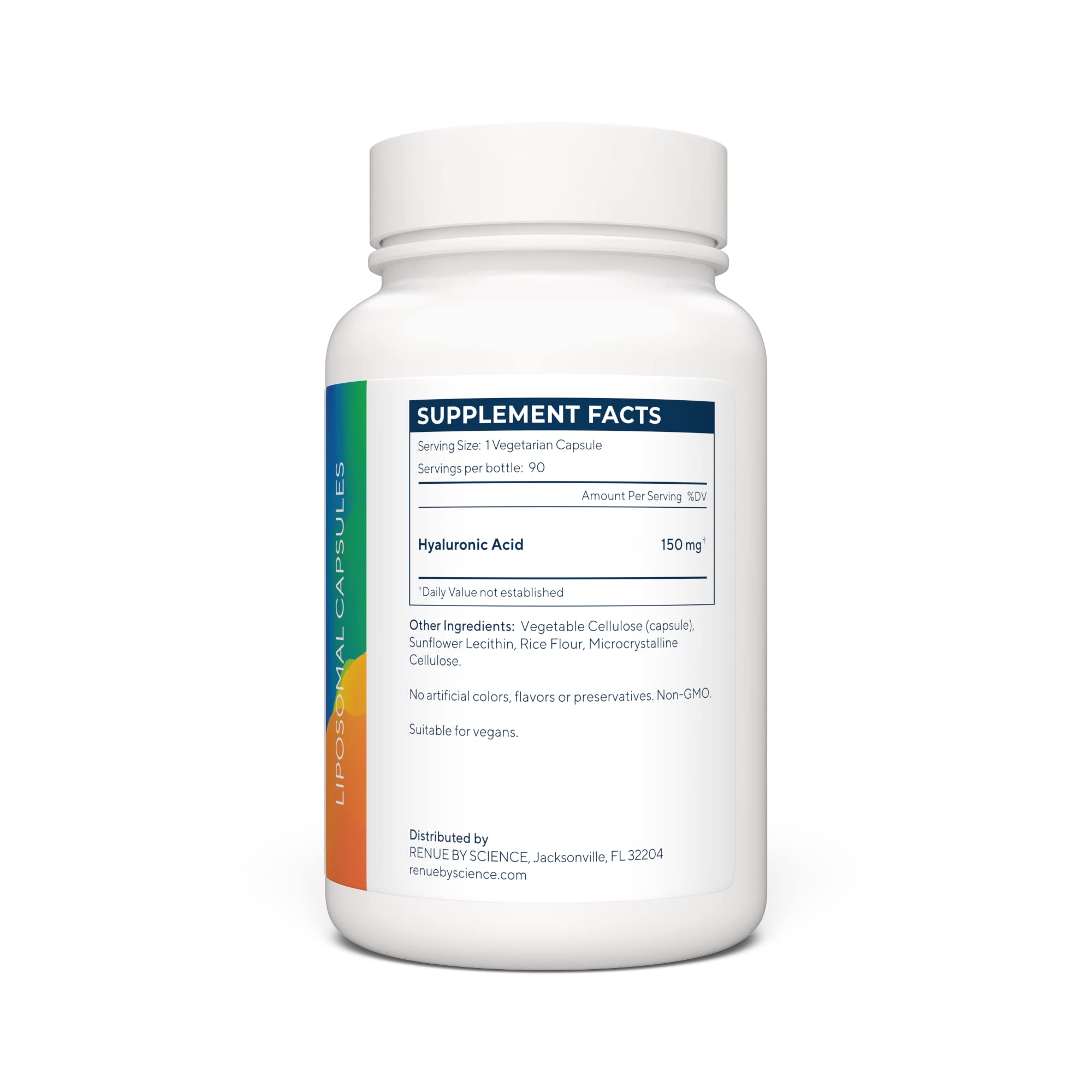 Renue By Science Hyaluronic Acid | HLA Liposomal Hyaluronic Acid Supplements | 90 Acido Hialuronico Capsules - 150mg Hylunaric Acid per Serving | Non-GMO | Made in The USA Third-Party Tested Renue By ScienceUS supplements