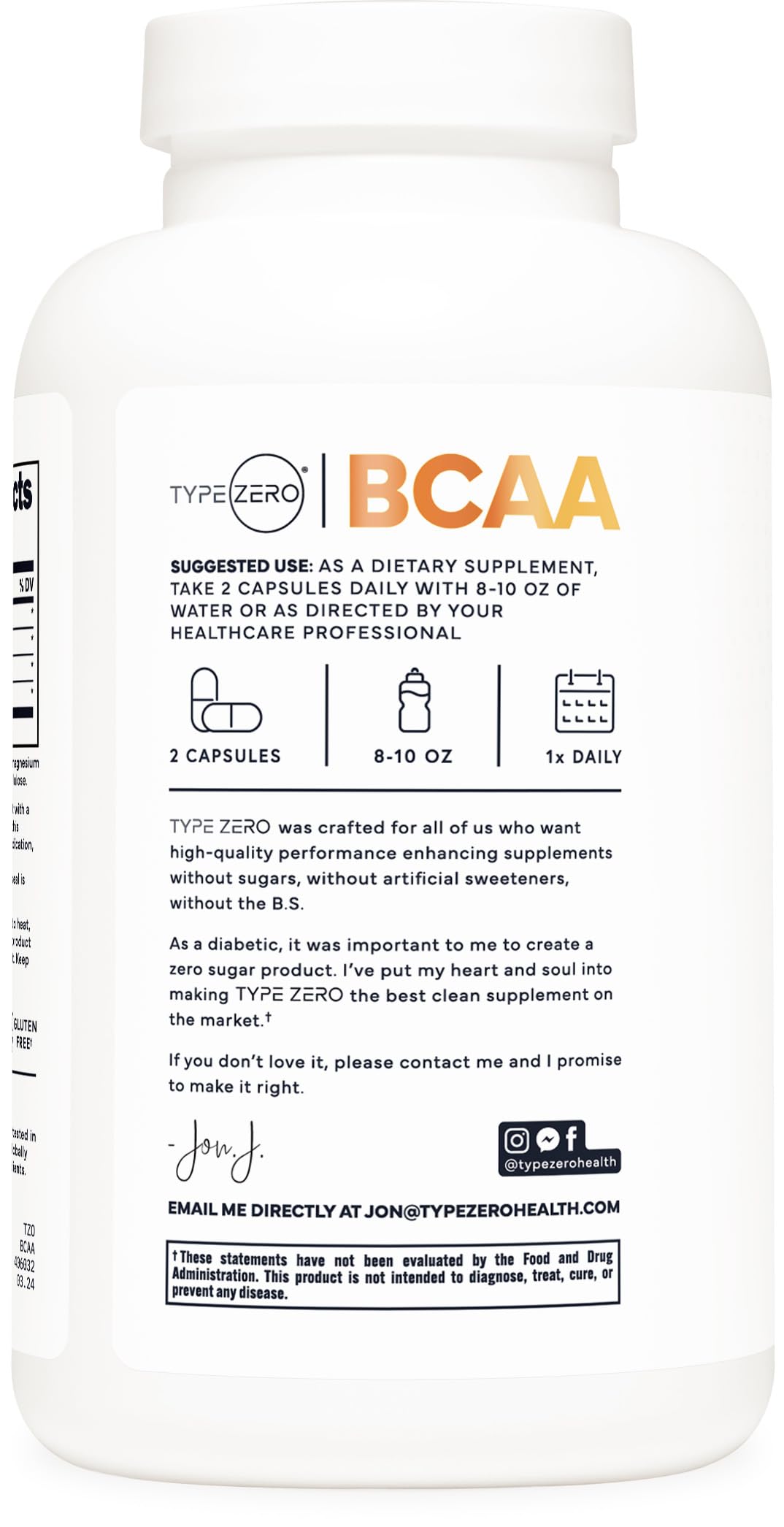Type Zero BCAA 1000mg (180 Capsules, 90 Servings), Branched Chain Amino Acids (500mg of L-Leucine, 1000mg of L-Isoleucine and L-Valine) Type ZeroUS supplements