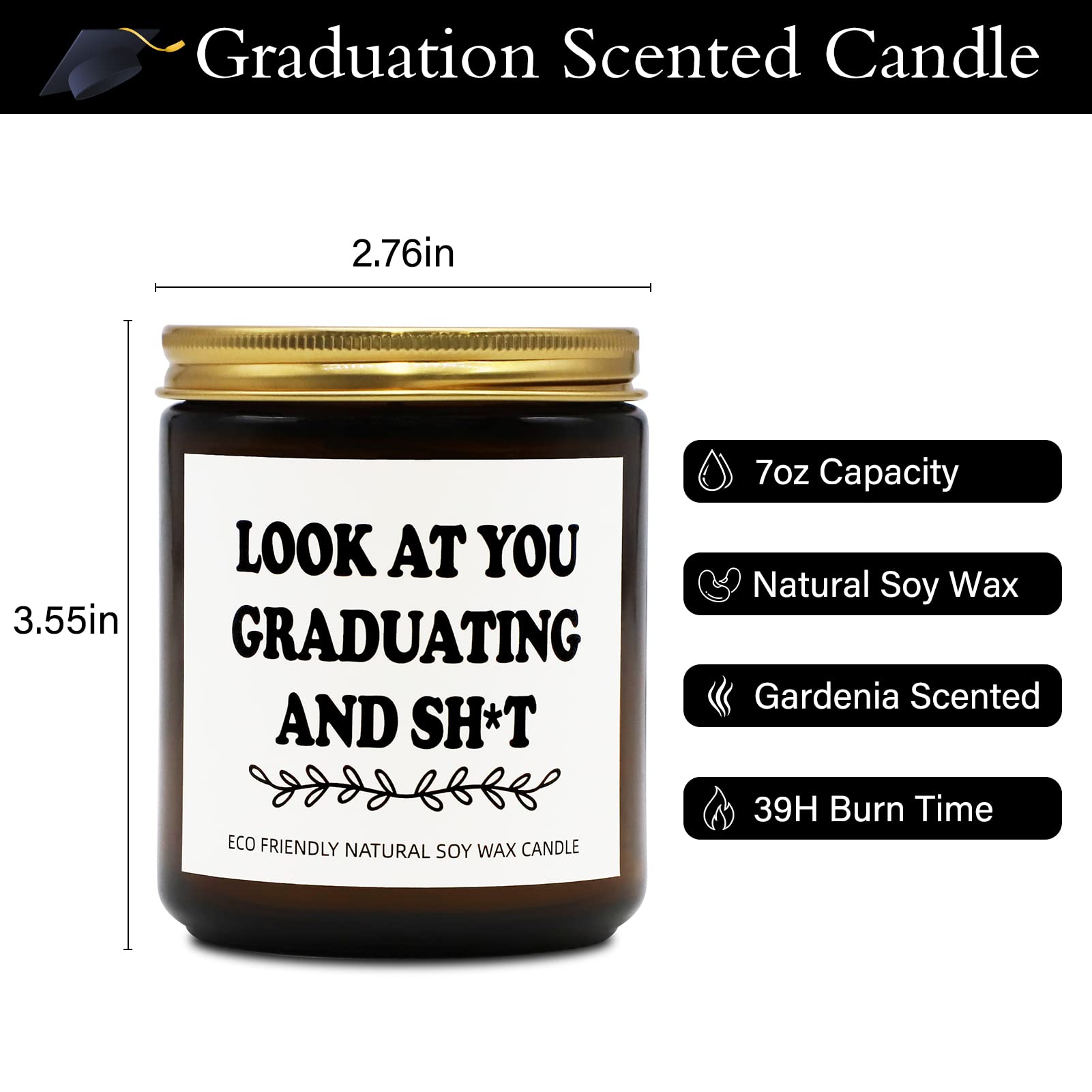 Joyseller Funny Graduation Gift for Her/Him, Look at You Graduation Candles for Party Decorations JoysellerAu supplements