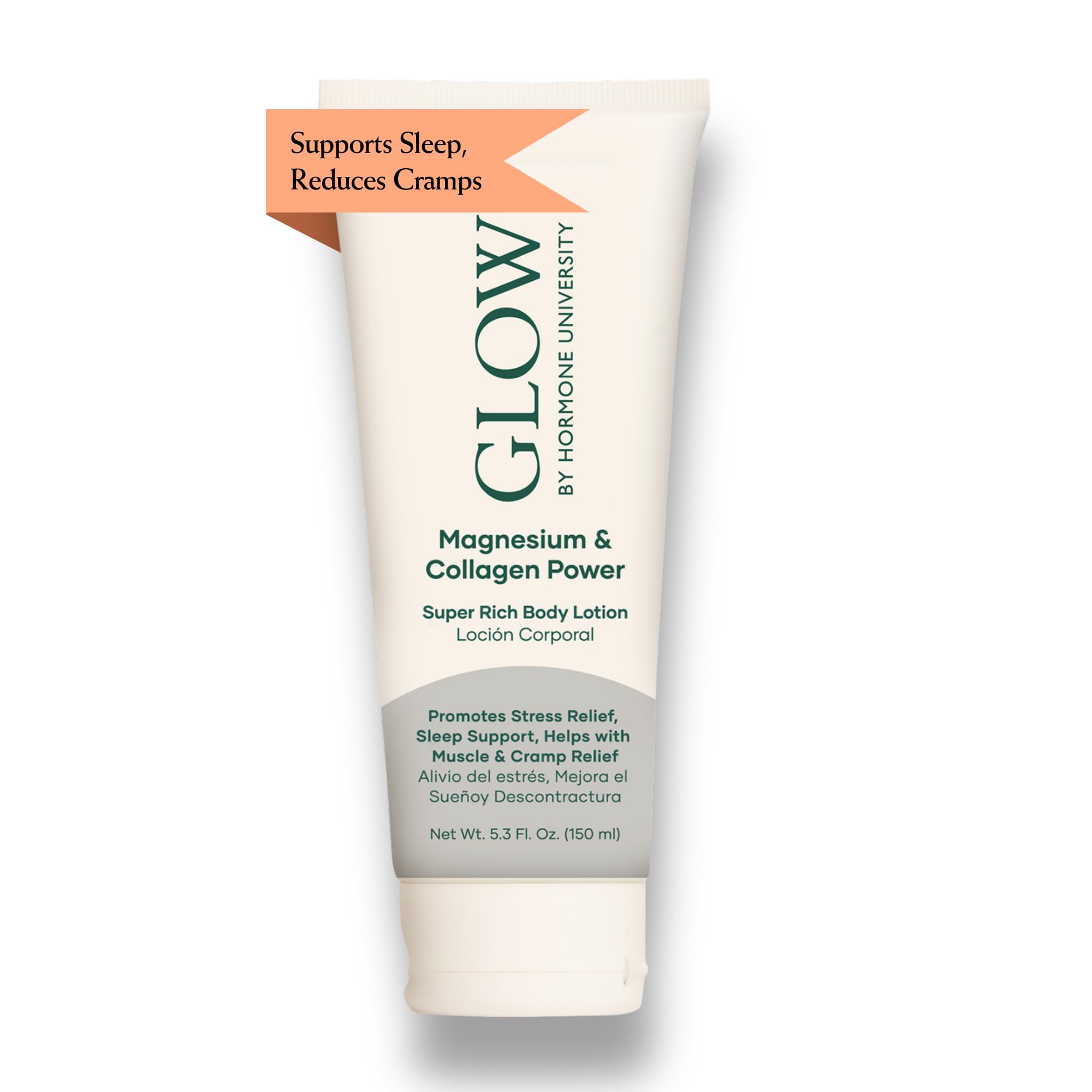 Glow by Hormone University - Magnesium Lotion with Collagen - Magnesium Cream - Bedtime Routine Sleep Lotion - The Highest Concentration of Genuine Zechstein Magnesium Chloride (Pack of 1) Glow BotanicaAu supplements