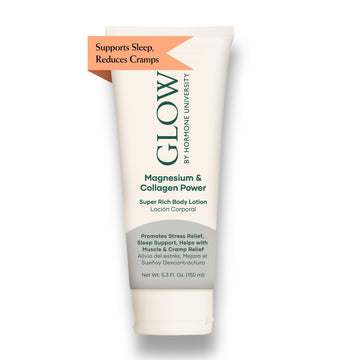 Glow by Hormone University - Magnesium Lotion with Collagen - Magnesium Cream - Bedtime Routine Sleep Lotion - The Highest Concentration of Genuine Zechstein Magnesium Chloride (Pack of 1) Glow BotanicaAu supplements