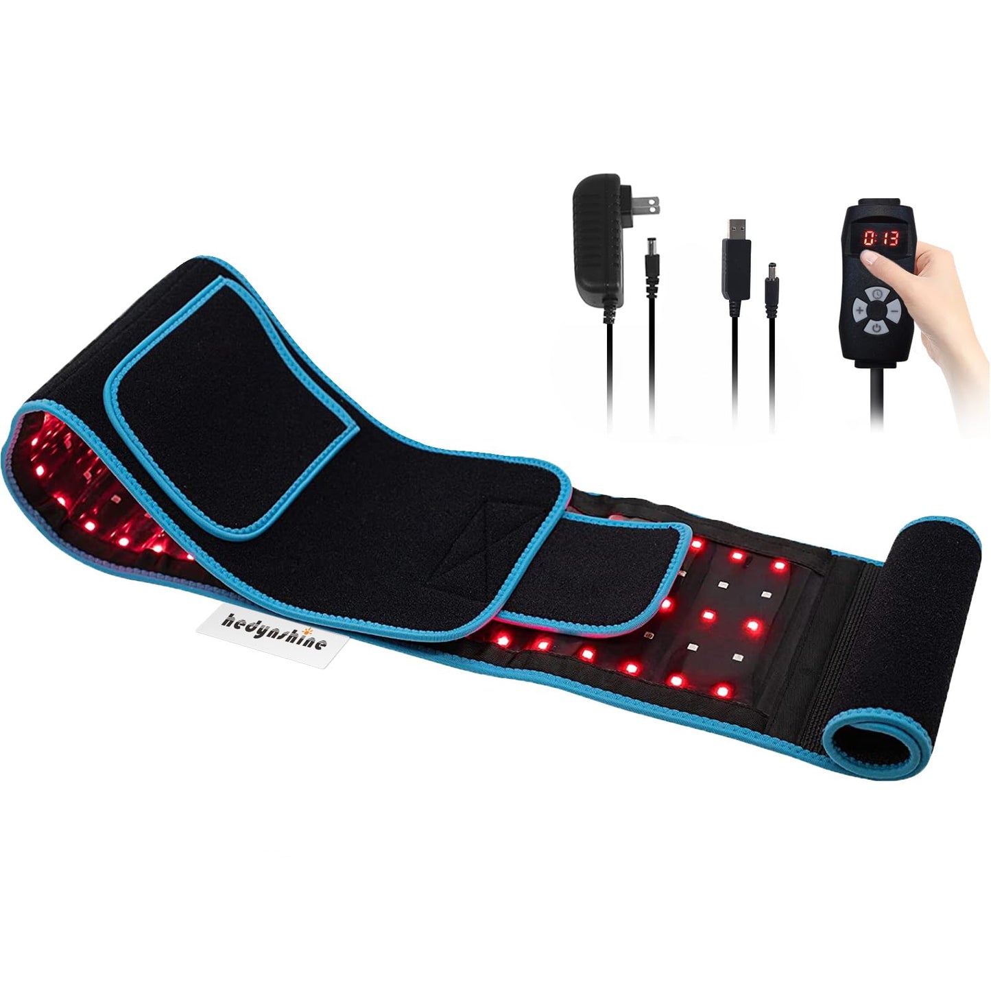 Red Light Therapy Belt, 660&850nm 3 -in-1 Big Chips Near Infrared Therapy Wrap for Body HEDYNSHINEUS supplements