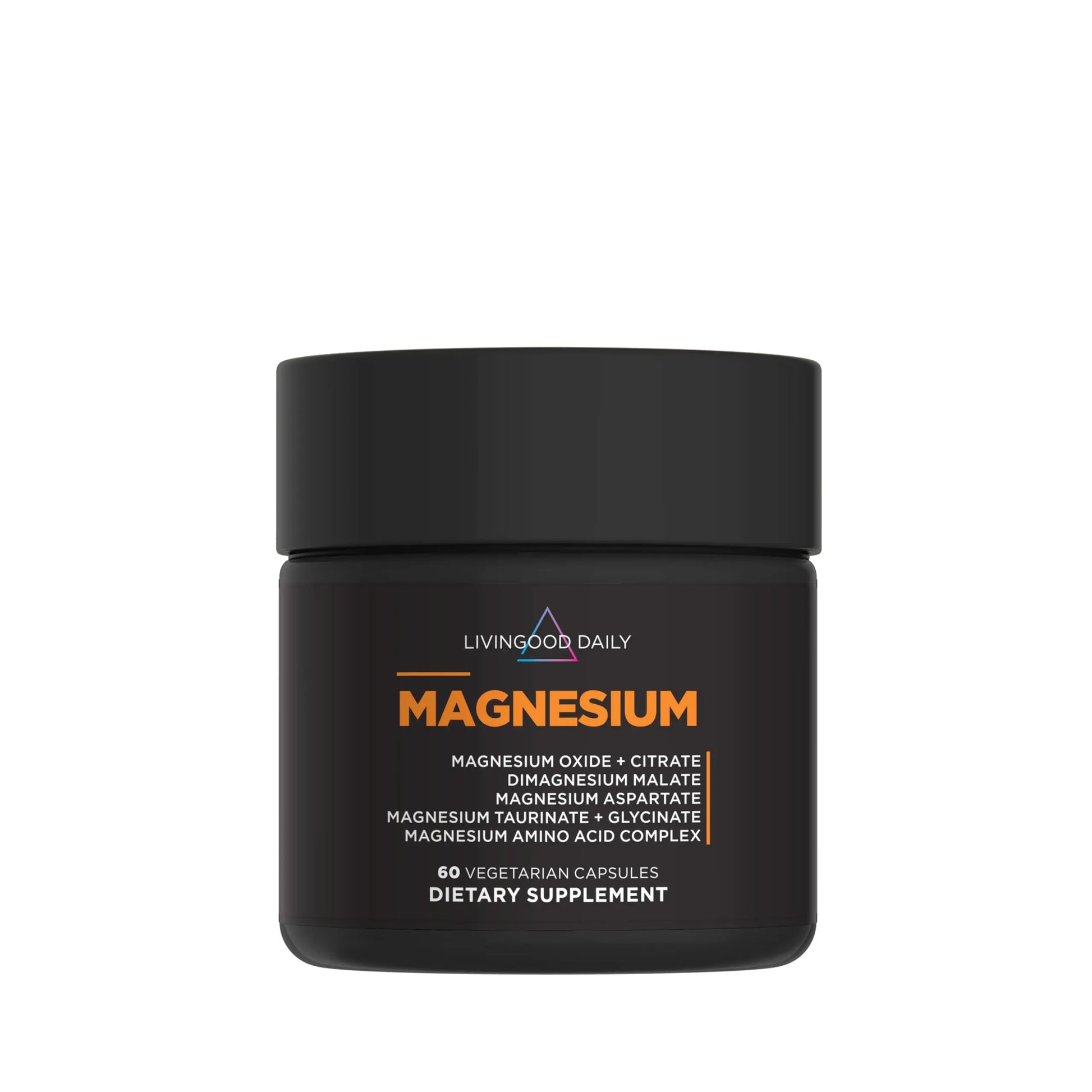 Livingood Daily Magnesium Supplement with Magnesium Glycinate, Citrate, Malate, Oxide, Aspartate, Amino Acid Complex and Chicory Root for Heart Health, Sleep and Muscle Support, 300mg, 60 Capsules Livingood DailyAu supplements
