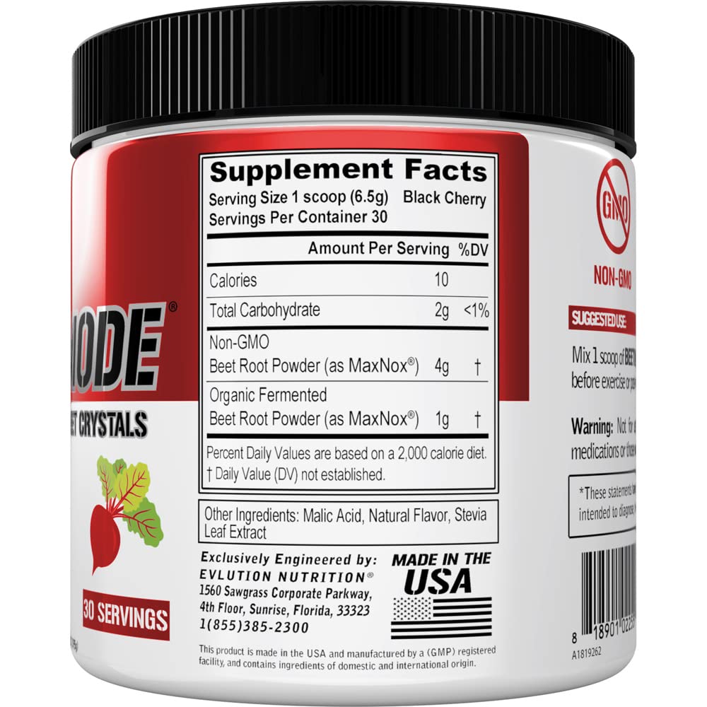 Evlution Nutrition Beet Root Powder Nitric Oxide Booster for Enhanced Energy and Pumps EvlutionAu supplements