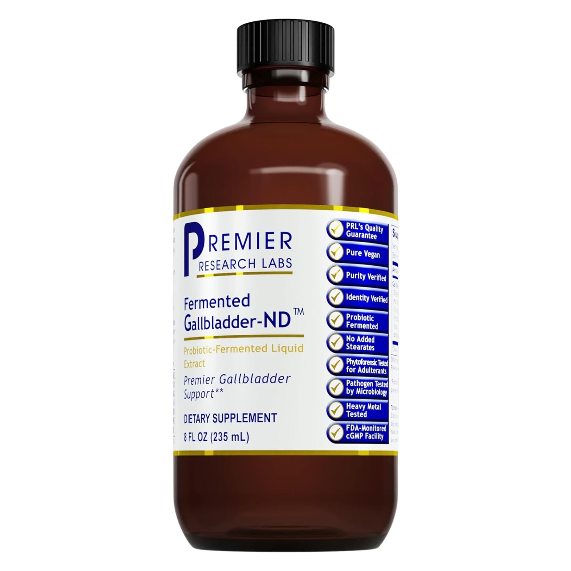 Premier Research Labs Fermented Gallbladder-ND - Gallbladder Cleanse, Milk Thistle and Artichoke Extract, Milk Thistle Liquid Drops, Tincture Supplement with Antioxidants, Turmeric - 8 Fl Oz Bottle Premier Research LabsAu supplements
