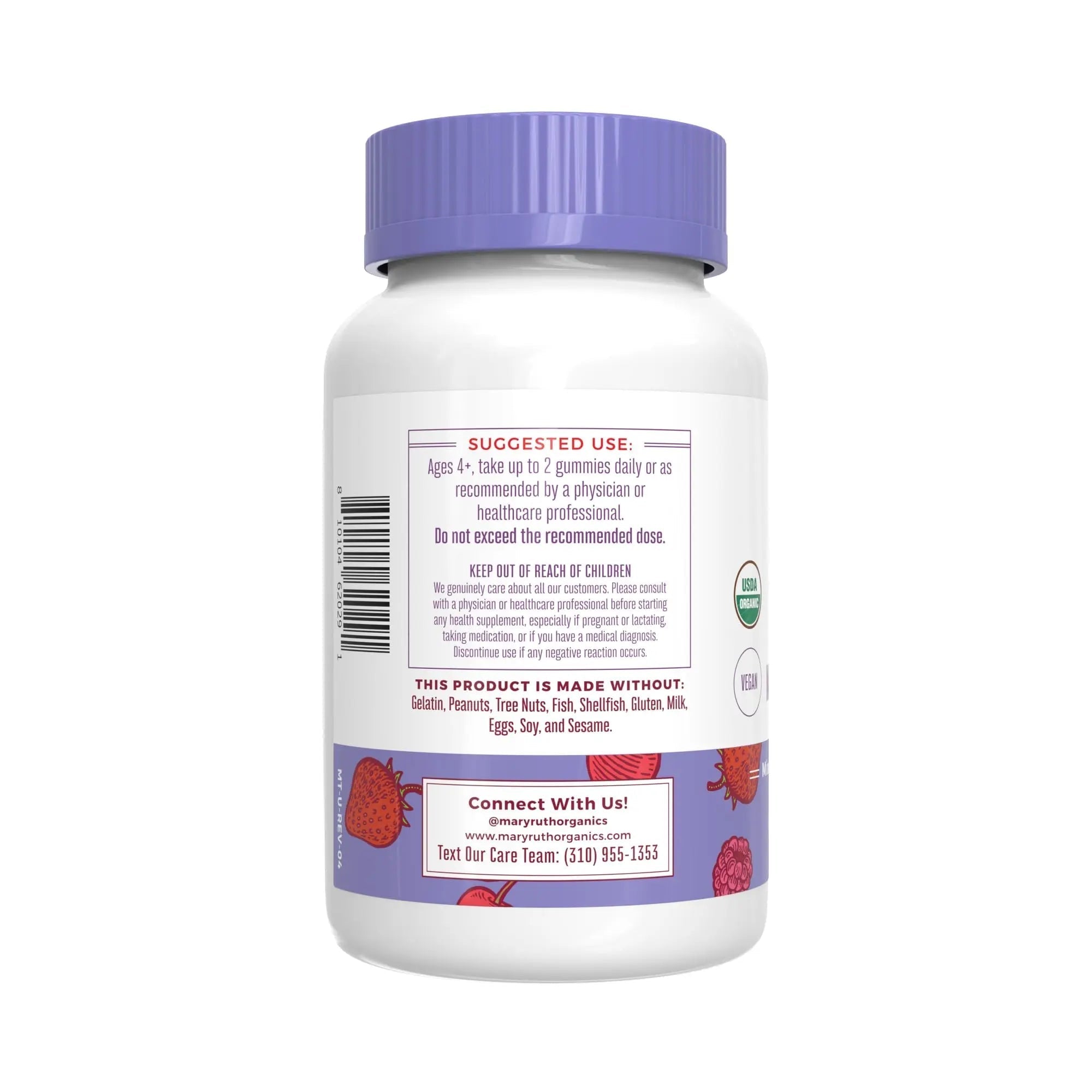 MaryRuth Organics Gummies for Kids–Multivitamin (Mixed Berry & Cherry), & Probiotic (Strawberry) | USDA Organic, No Gelatin! | MARYRUTH'SAu supplements